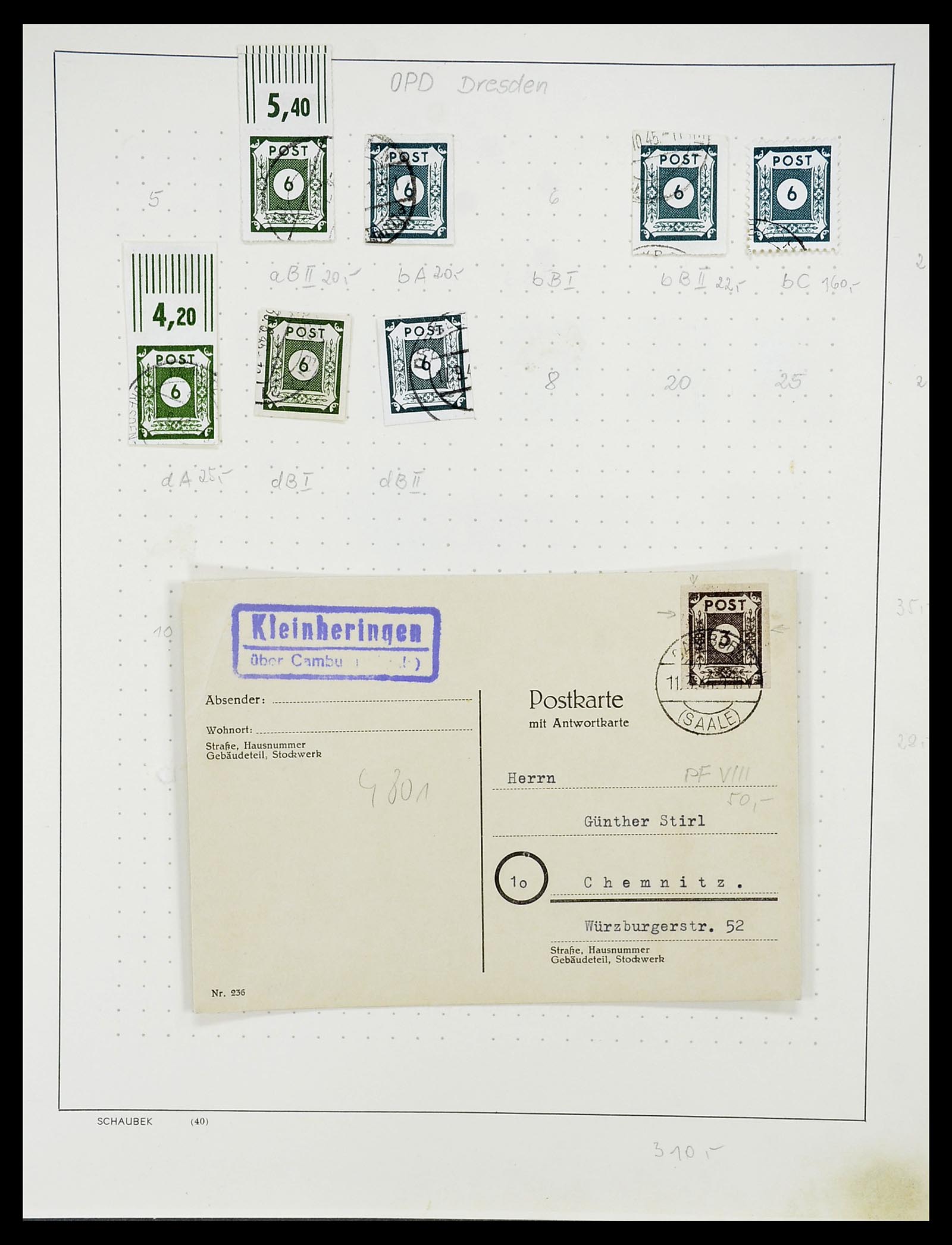 34607 006 - Stamp Collection 34607 Sovietzone 1945-1948.
