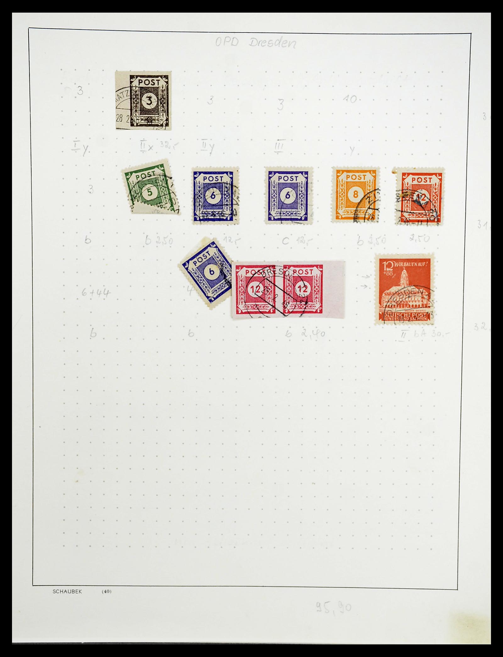 34607 007 - Postzegelverzameling 34607 Sovjetzone 1945-1948.