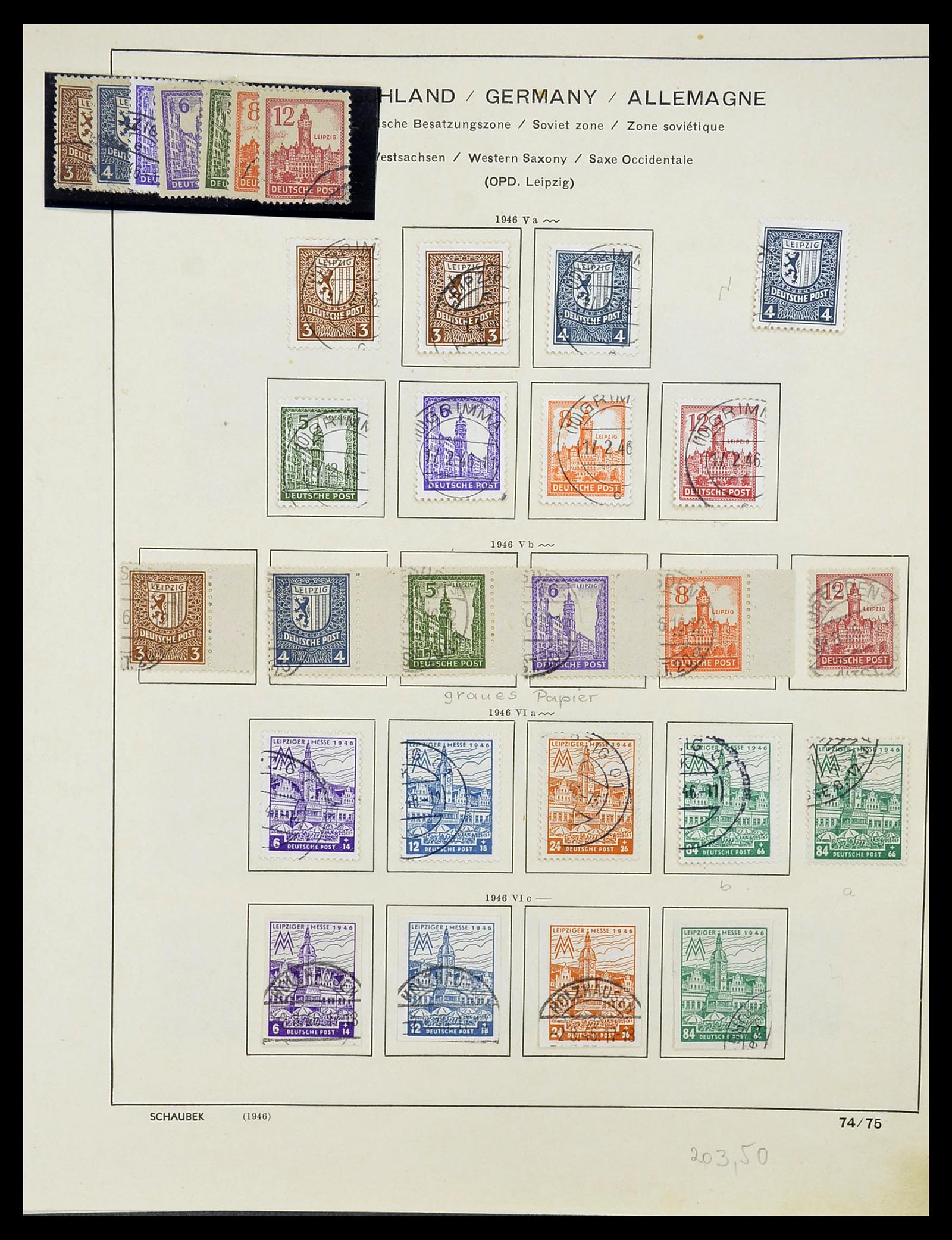 34607 012 - Postzegelverzameling 34607 Sovjetzone 1945-1948.