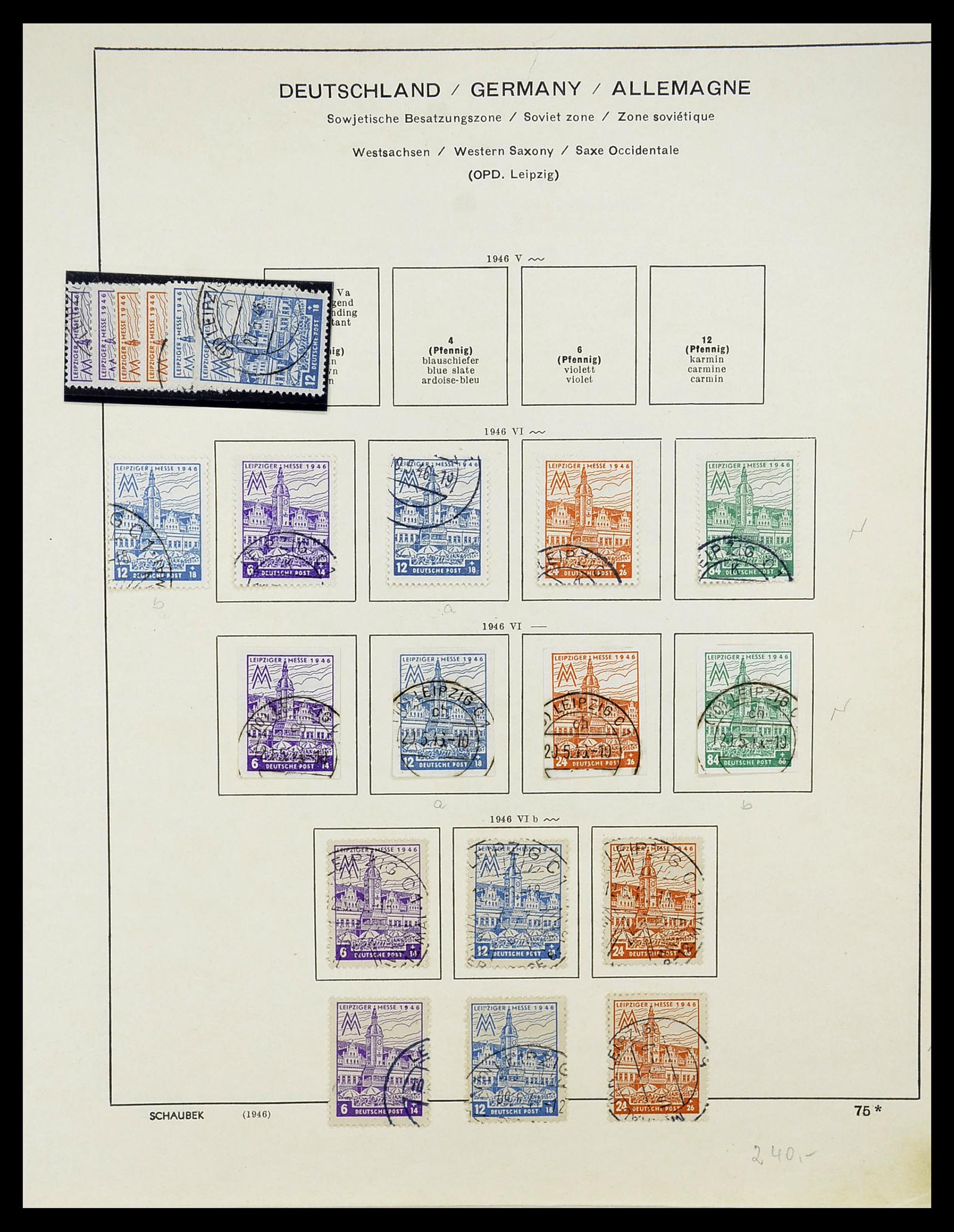 34607 014 - Postzegelverzameling 34607 Sovjetzone 1945-1948.