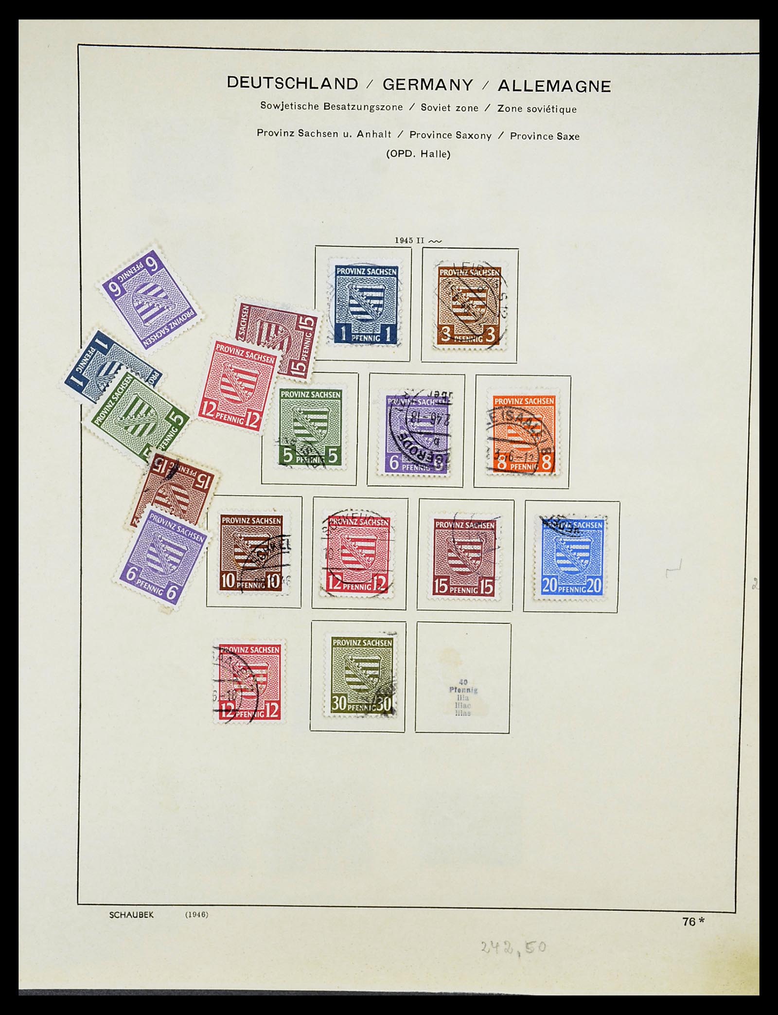 34607 016 - Postzegelverzameling 34607 Sovjetzone 1945-1948.