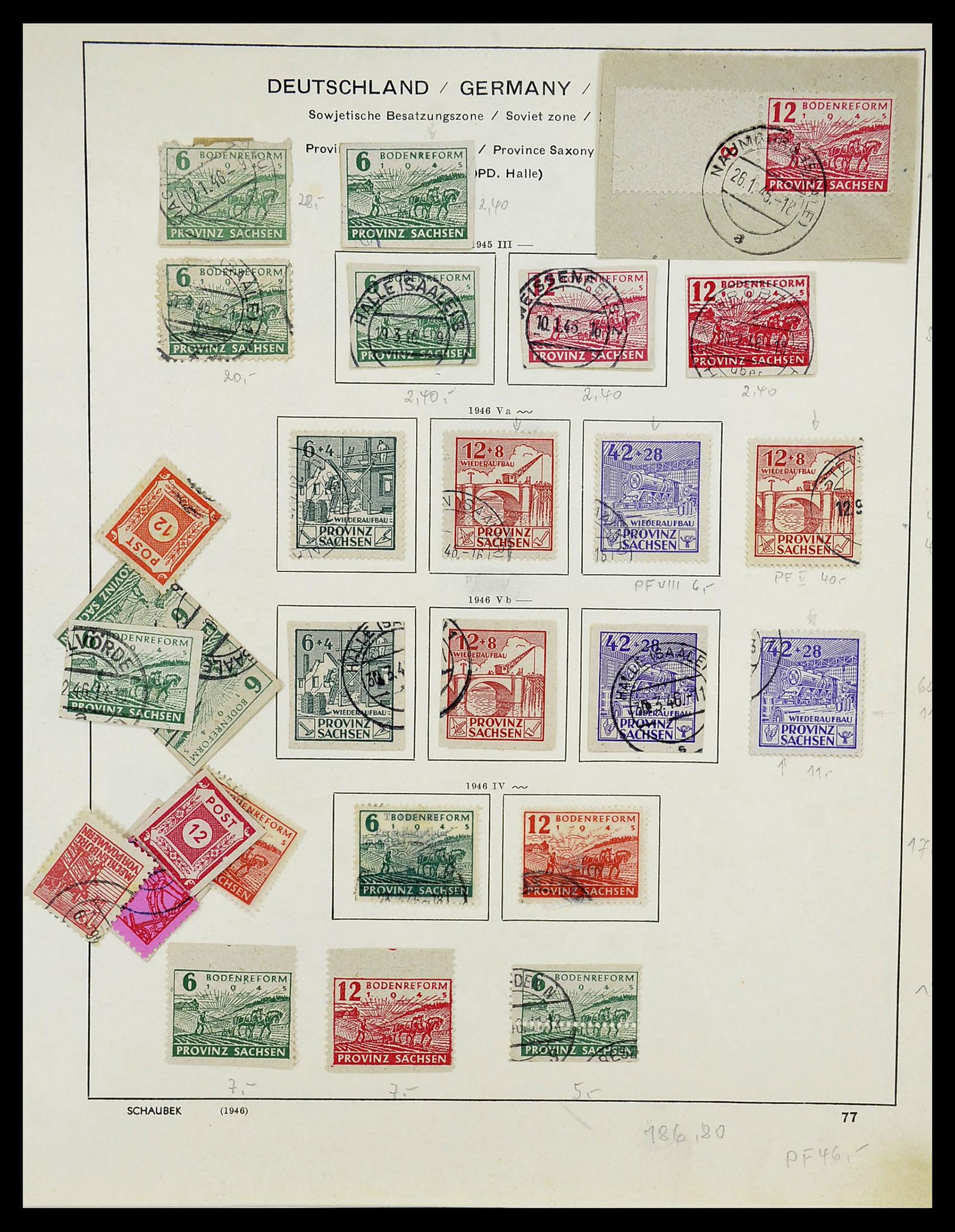 34607 017 - Postzegelverzameling 34607 Sovjetzone 1945-1948.
