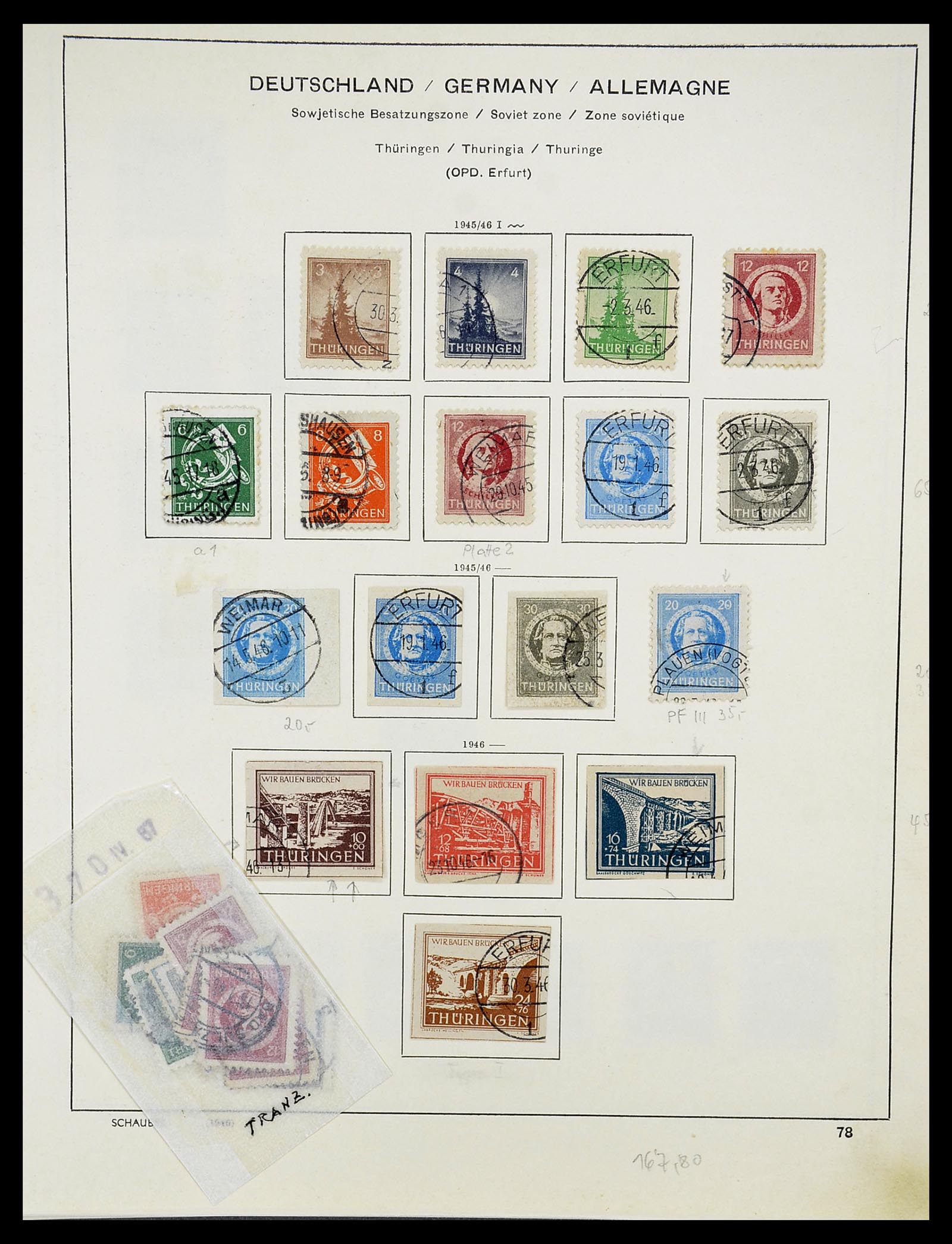 34607 019 - Postzegelverzameling 34607 Sovjetzone 1945-1948.