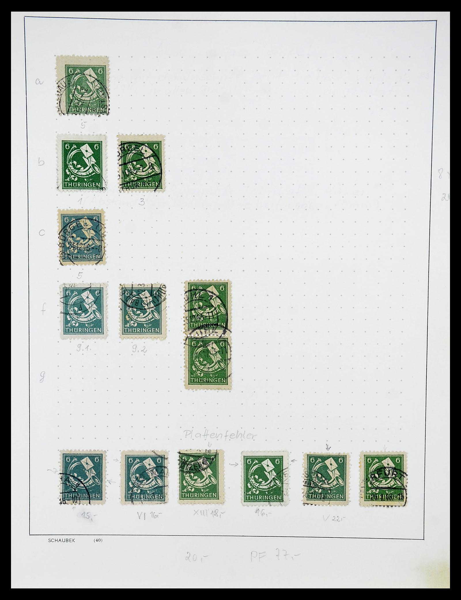 34607 020 - Postzegelverzameling 34607 Sovjetzone 1945-1948.
