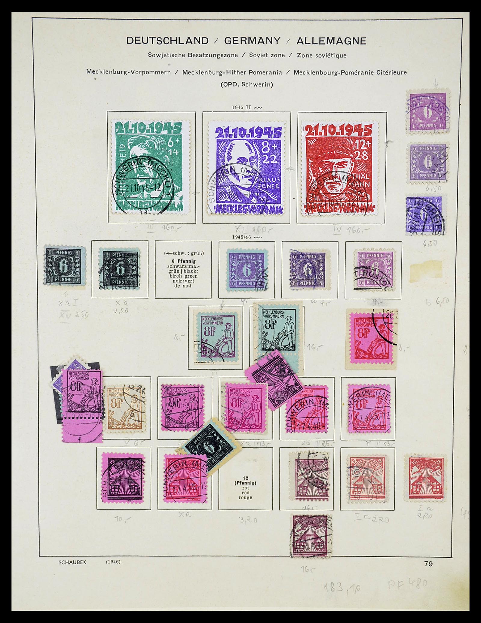 34607 023 - Postzegelverzameling 34607 Sovjetzone 1945-1948.