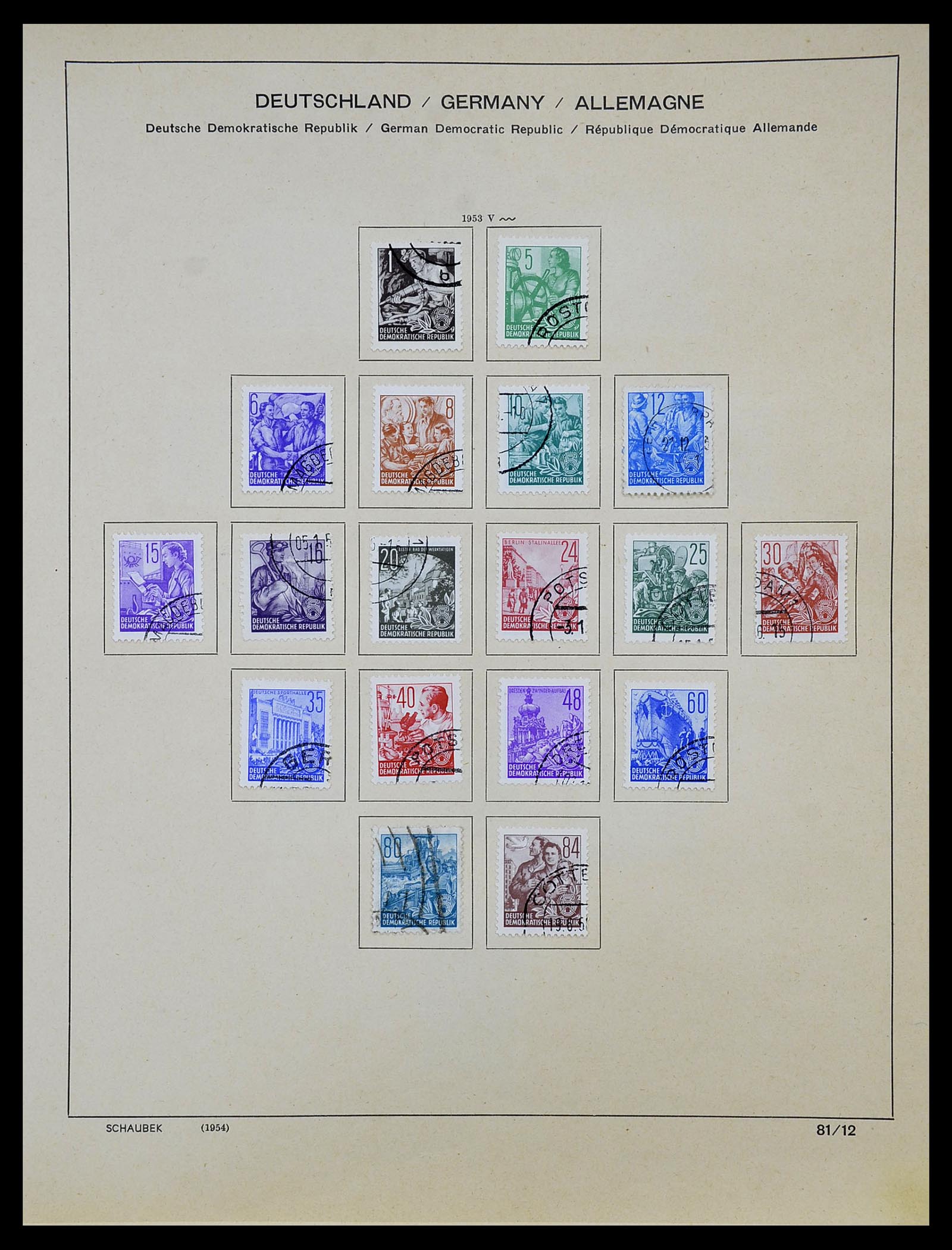 34608 010 - Postzegelverzameling 34608 Sovjet Zone en DDR 1945-1972.