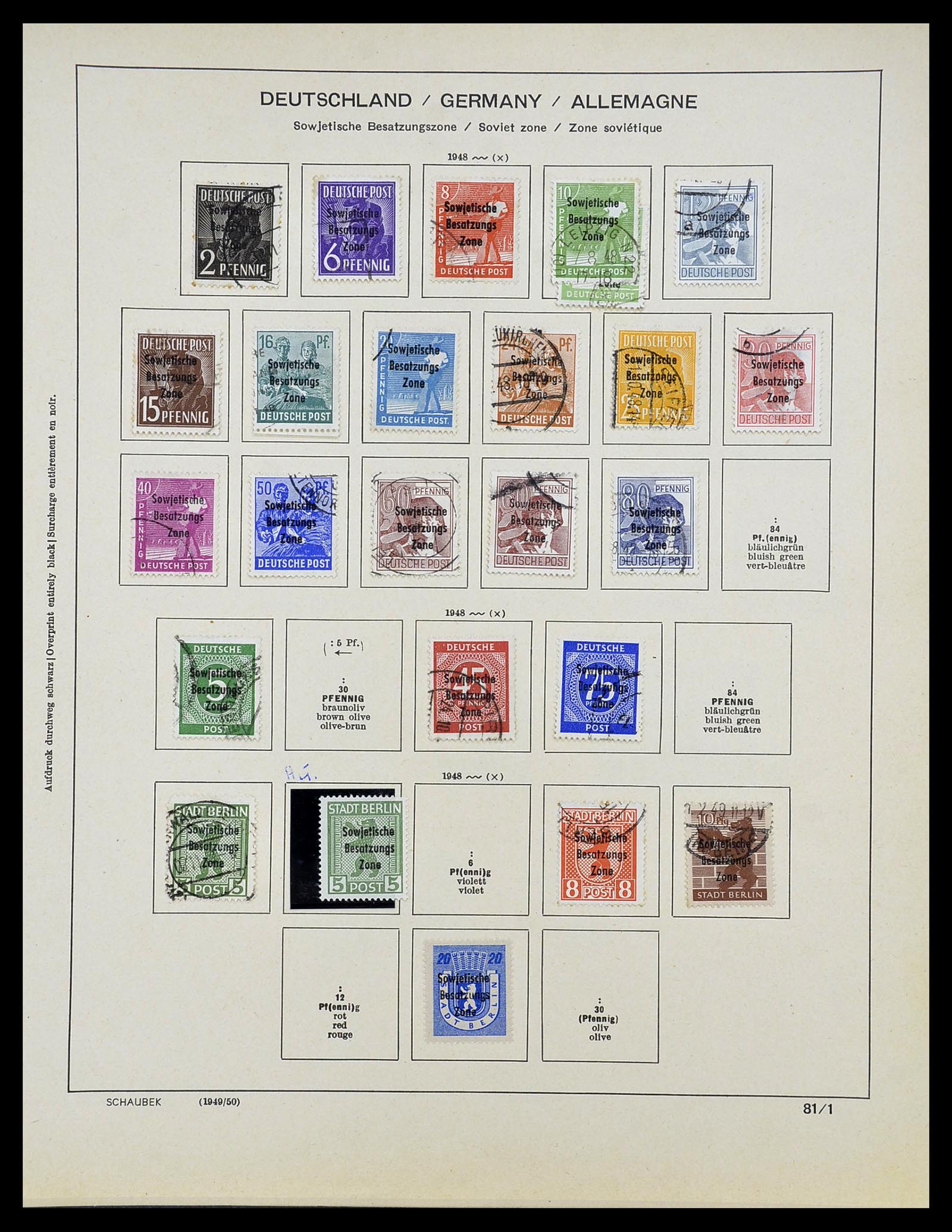 34608 186 - Postzegelverzameling 34608 Sovjet Zone en DDR 1945-1972.