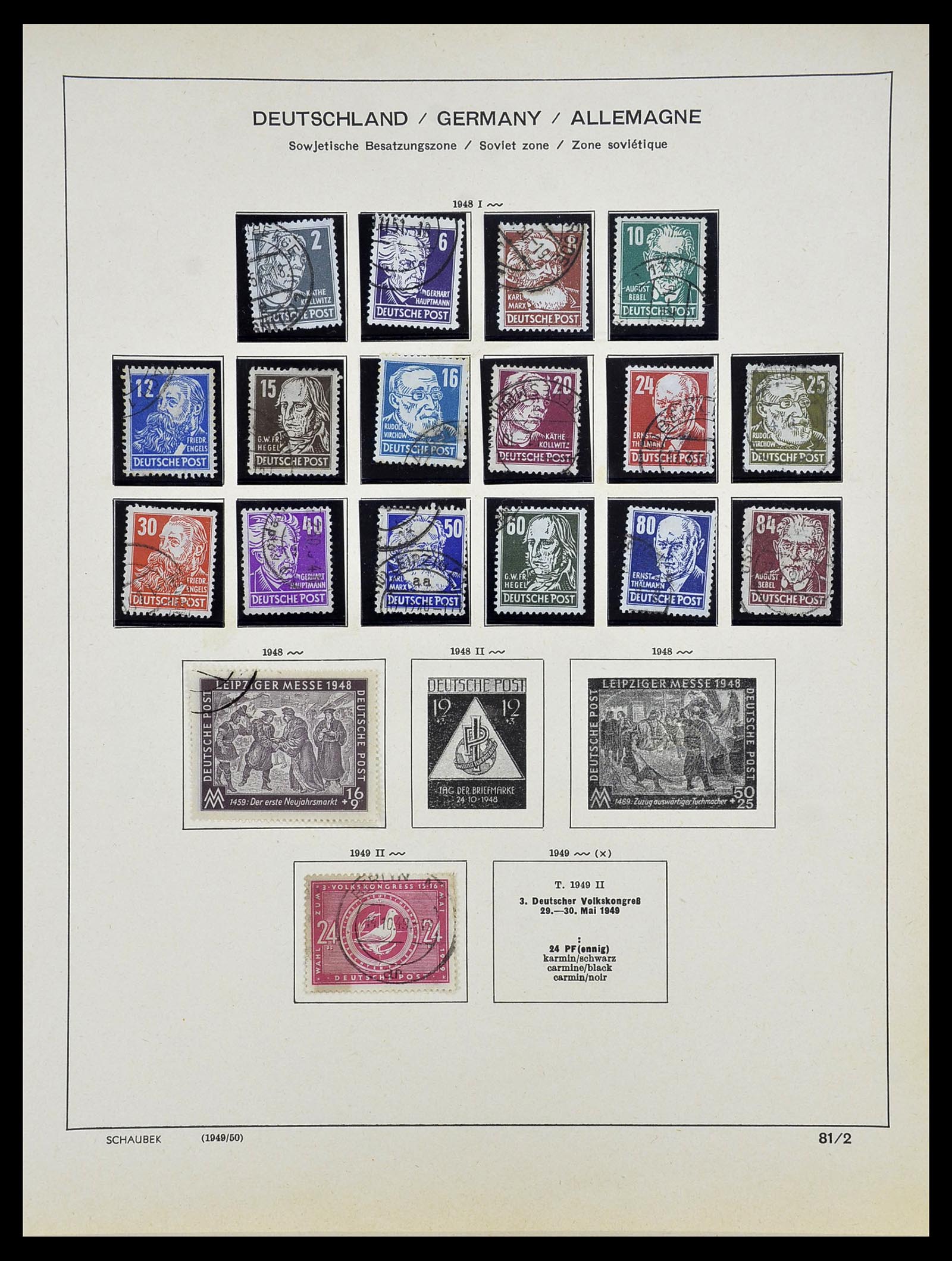 34608 187 - Postzegelverzameling 34608 Sovjet Zone en DDR 1945-1972.
