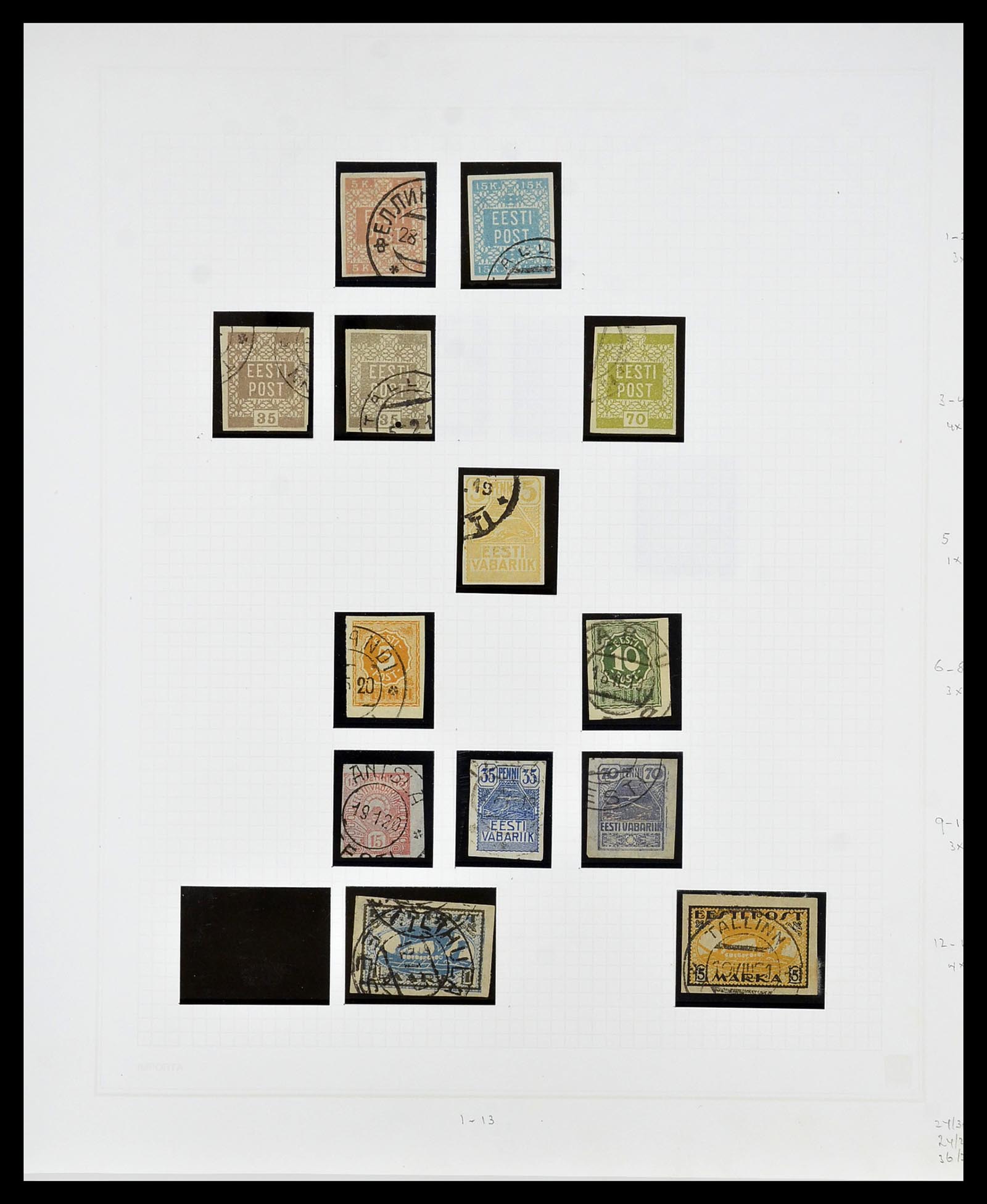 34609 003 - Postzegelverzameling 34609 Baltische Staten 1918-1990.