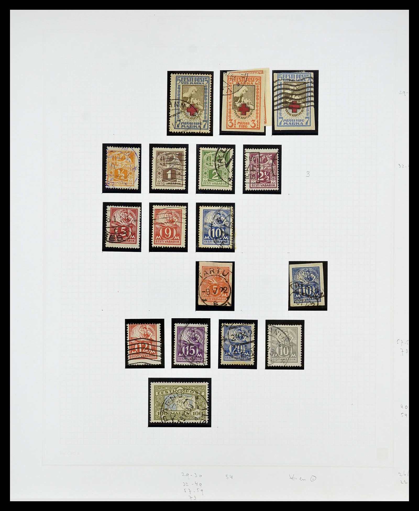 34609 006 - Postzegelverzameling 34609 Baltische Staten 1918-1990.