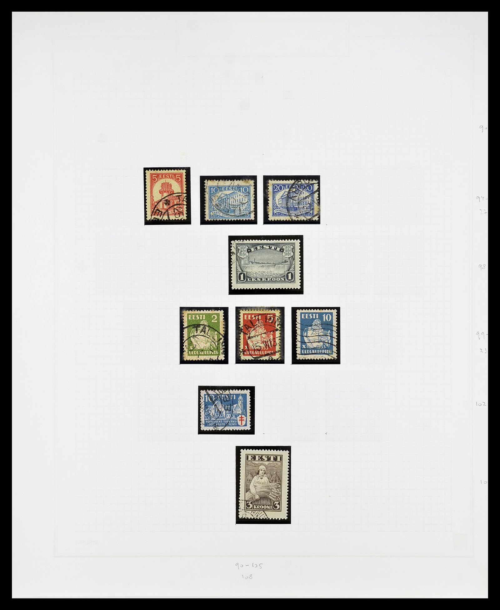 34609 010 - Postzegelverzameling 34609 Baltische Staten 1918-1990.