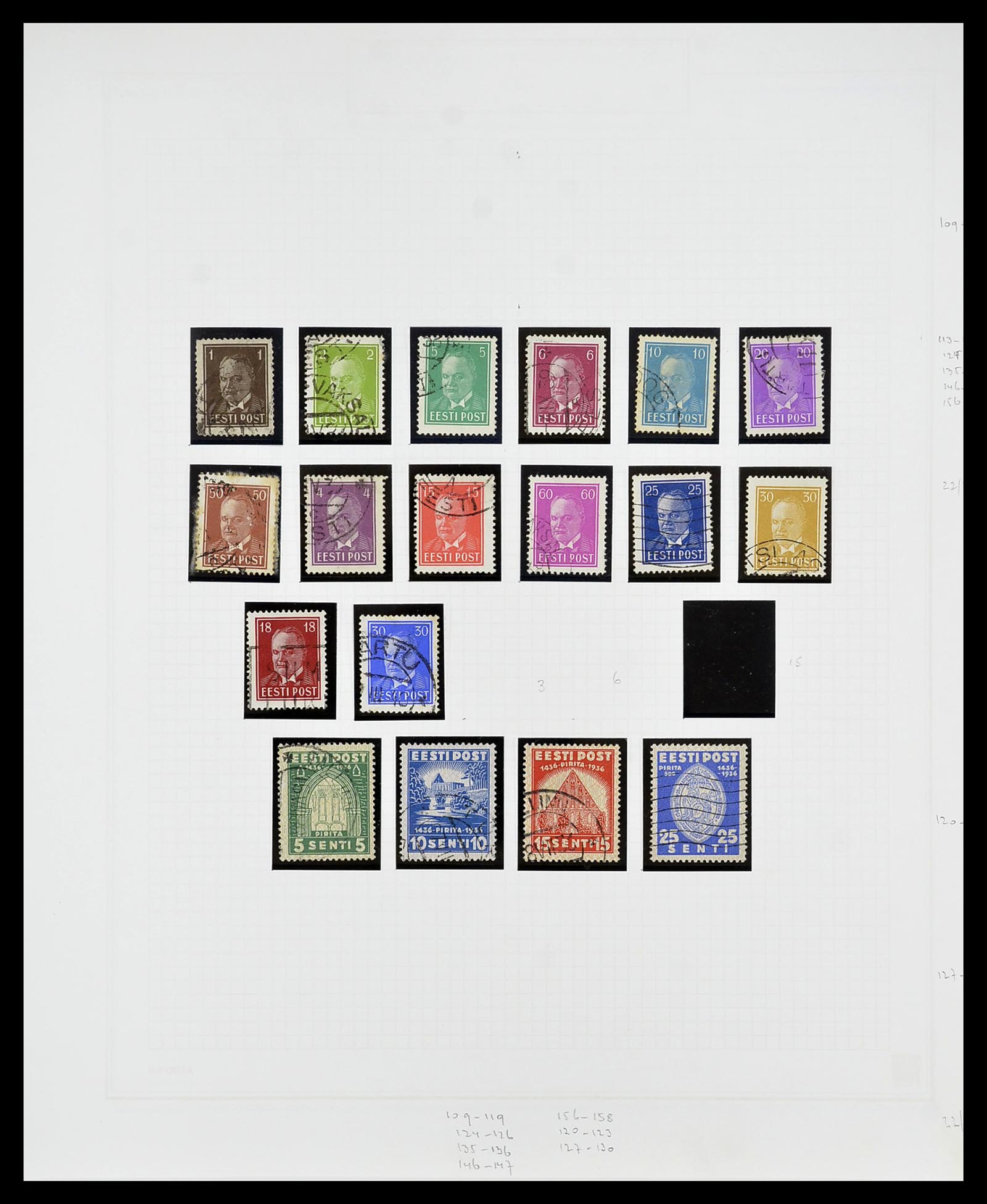 34609 011 - Postzegelverzameling 34609 Baltische Staten 1918-1990.