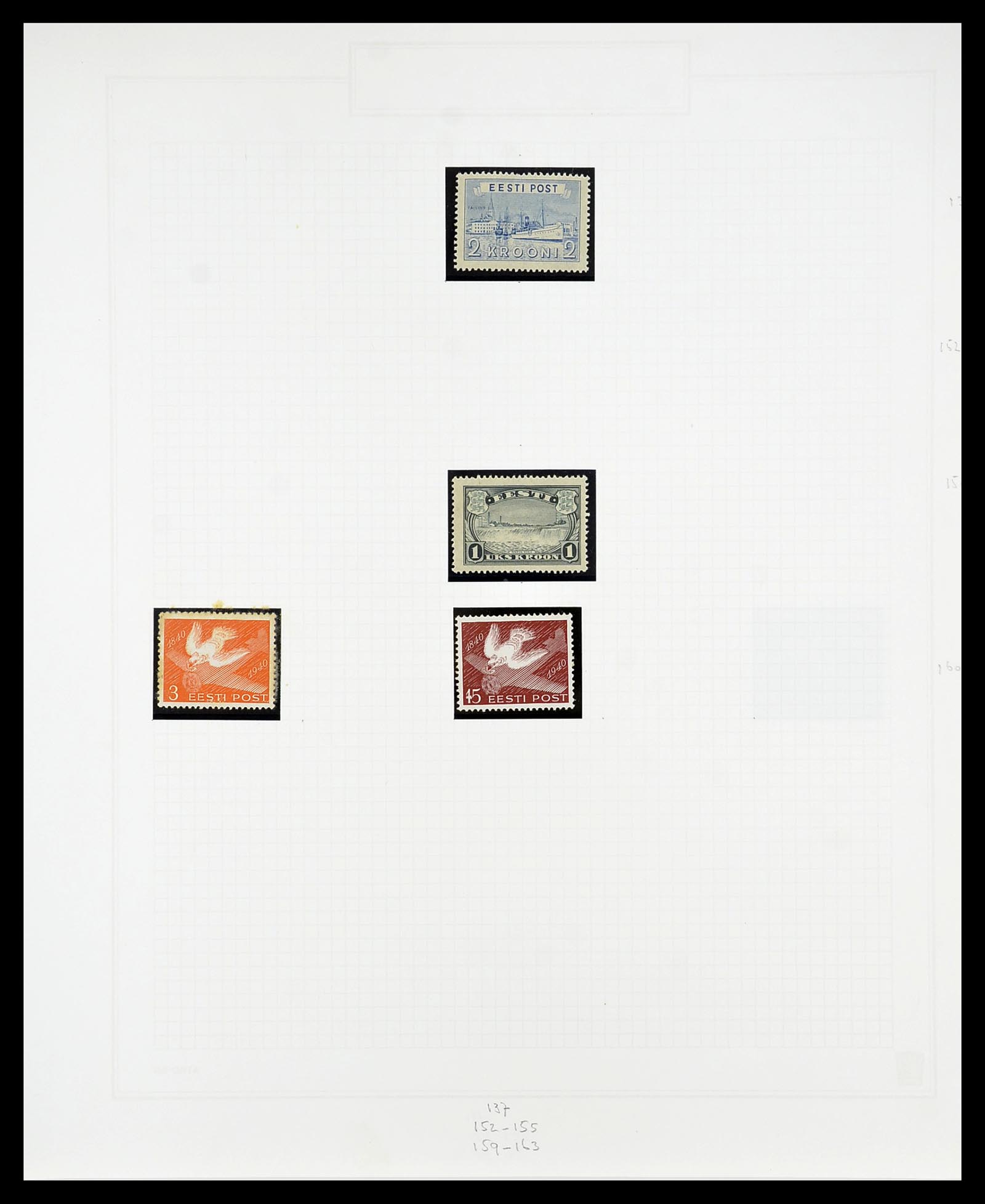 34609 014 - Postzegelverzameling 34609 Baltische Staten 1918-1990.