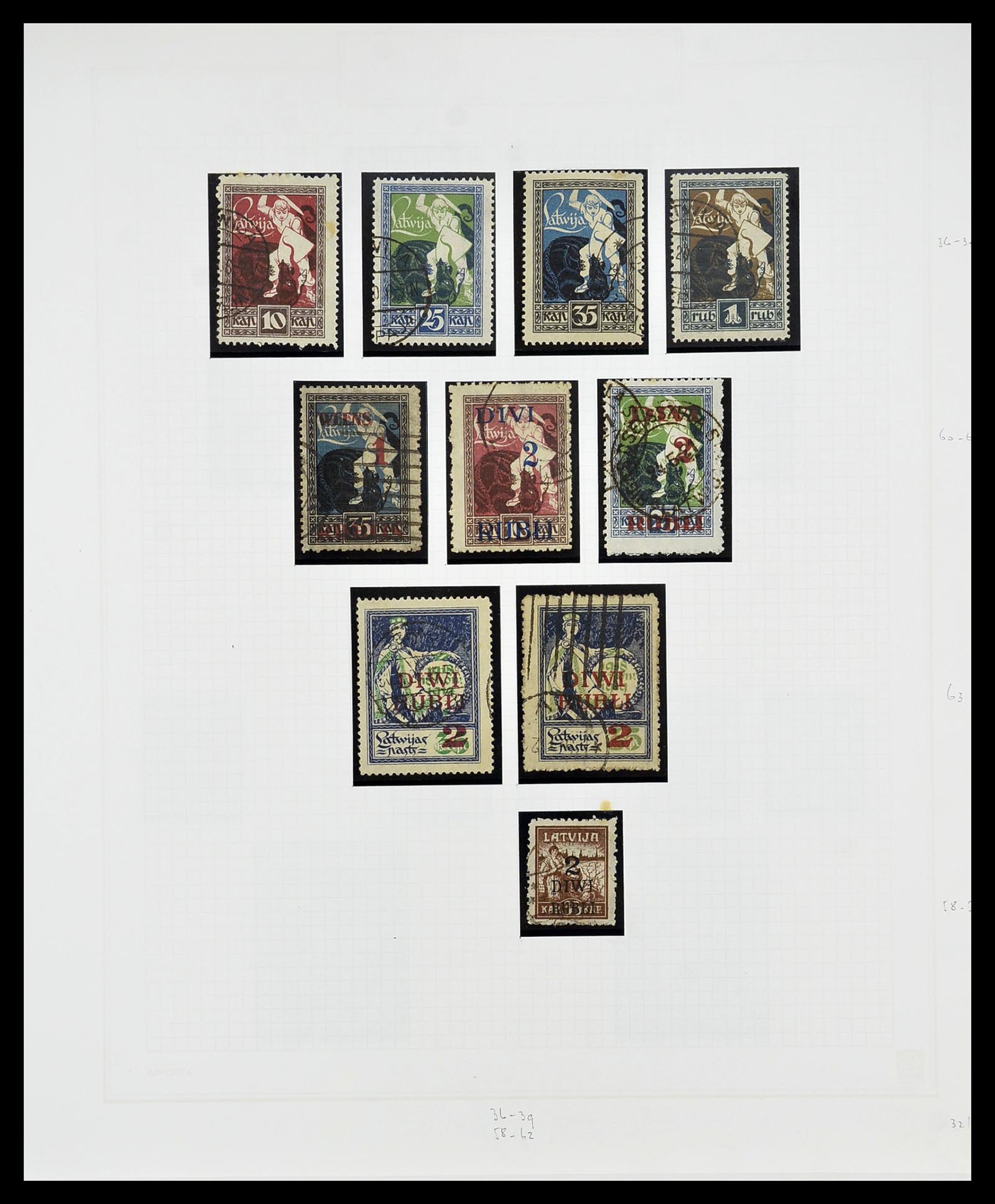 34609 025 - Postzegelverzameling 34609 Baltische Staten 1918-1990.