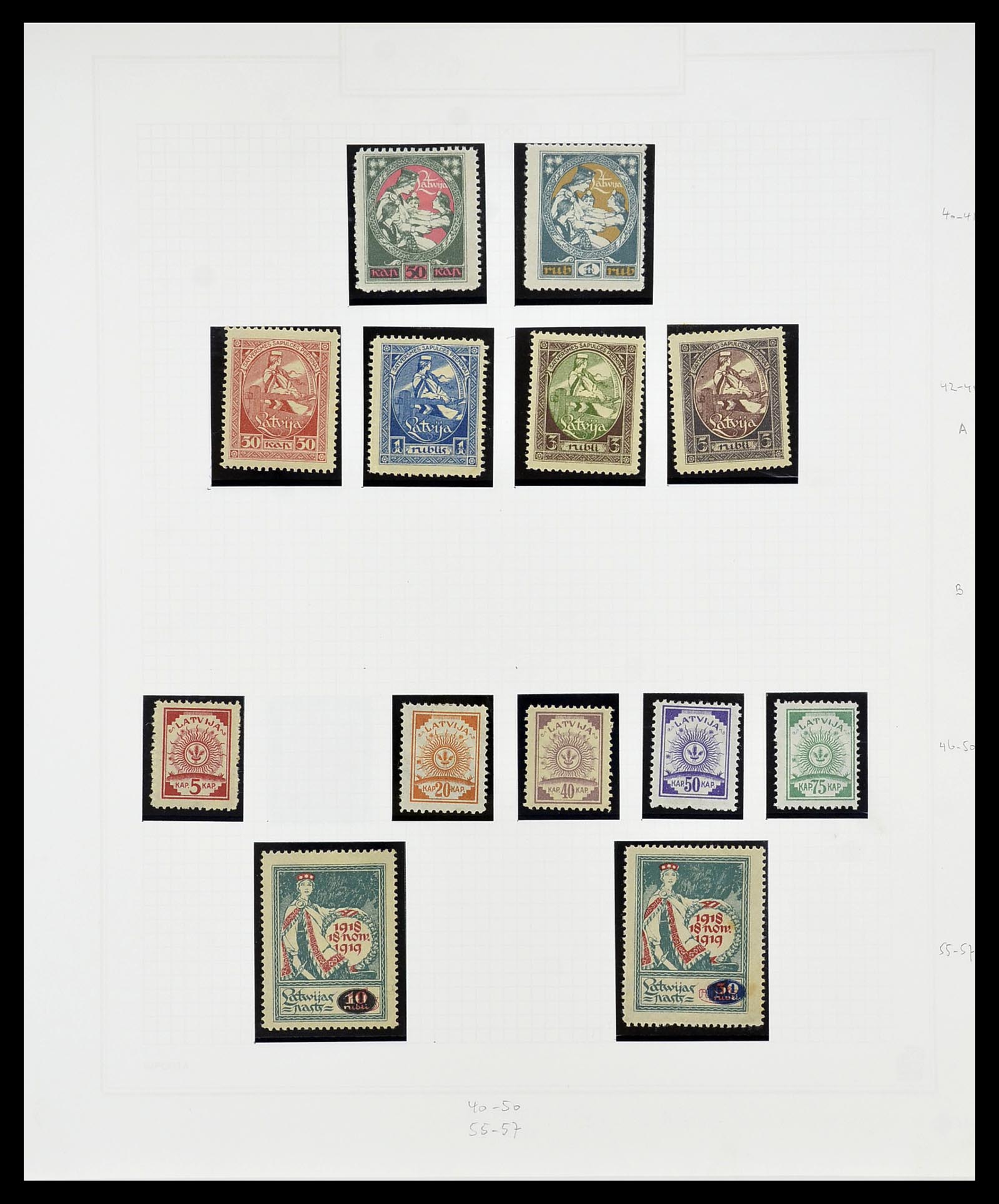 34609 026 - Postzegelverzameling 34609 Baltische Staten 1918-1990.