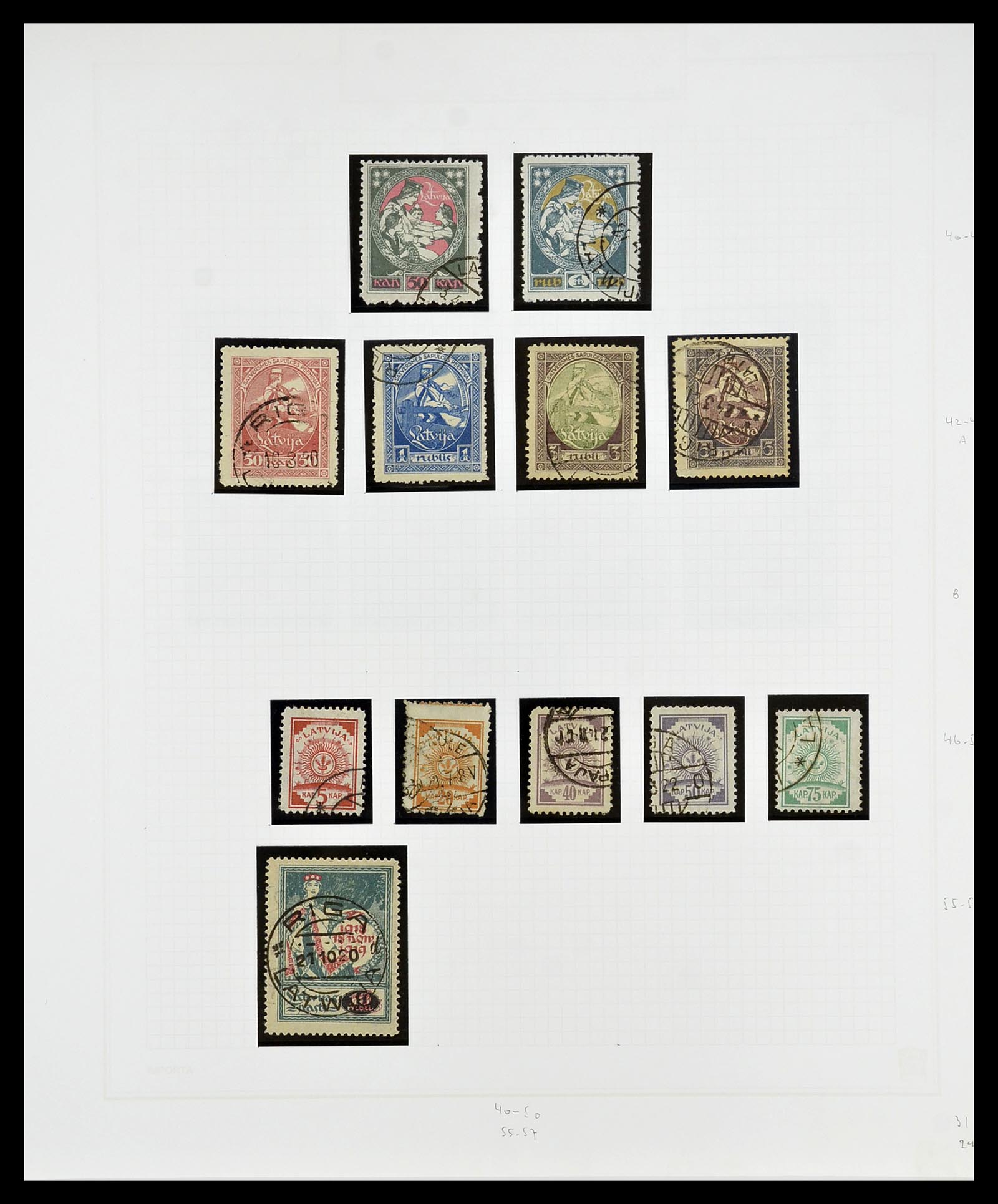 34609 027 - Postzegelverzameling 34609 Baltische Staten 1918-1990.