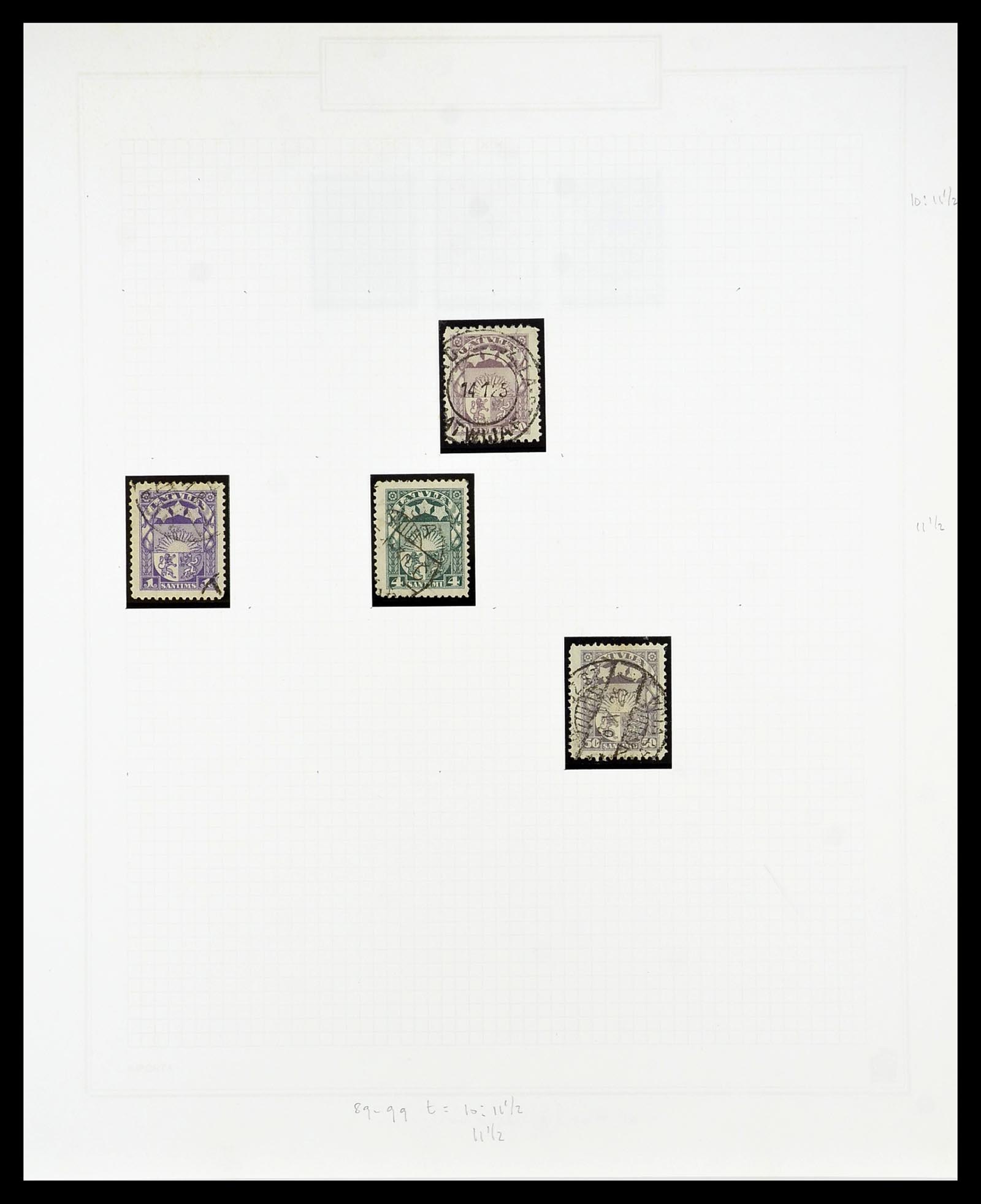 34609 035 - Postzegelverzameling 34609 Baltische Staten 1918-1990.