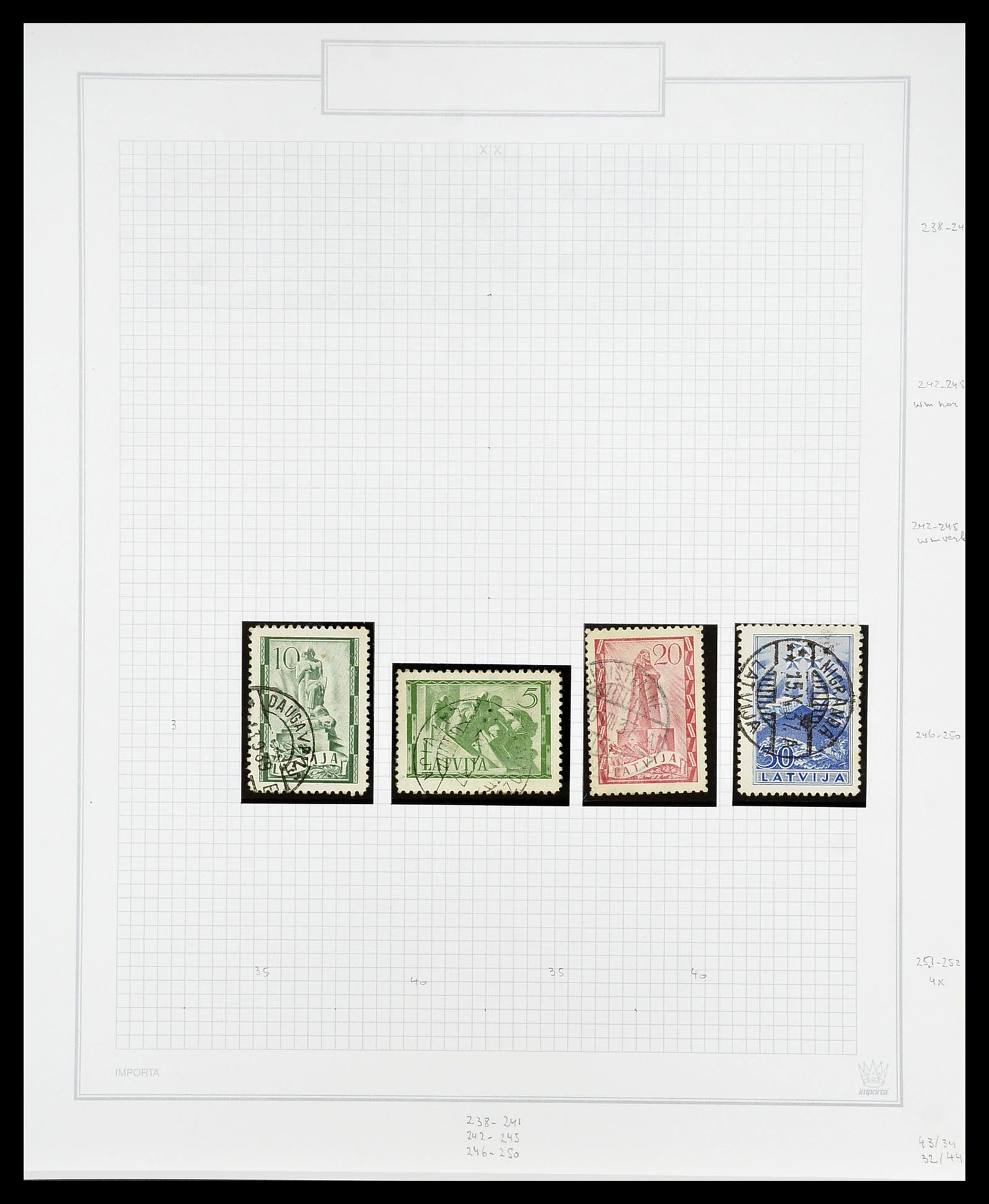 34609 054 - Postzegelverzameling 34609 Baltische Staten 1918-1990.