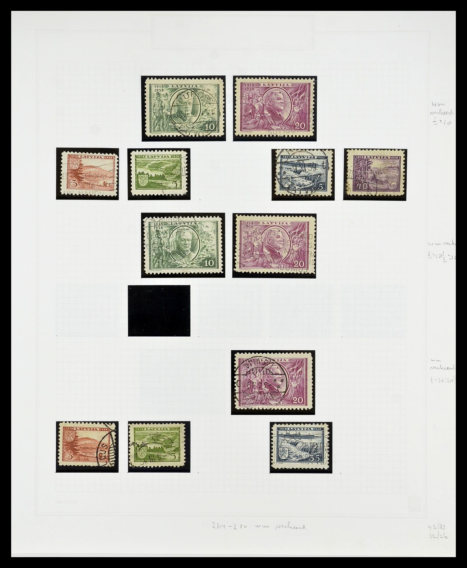 34609 056 - Postzegelverzameling 34609 Baltische Staten 1918-1990.