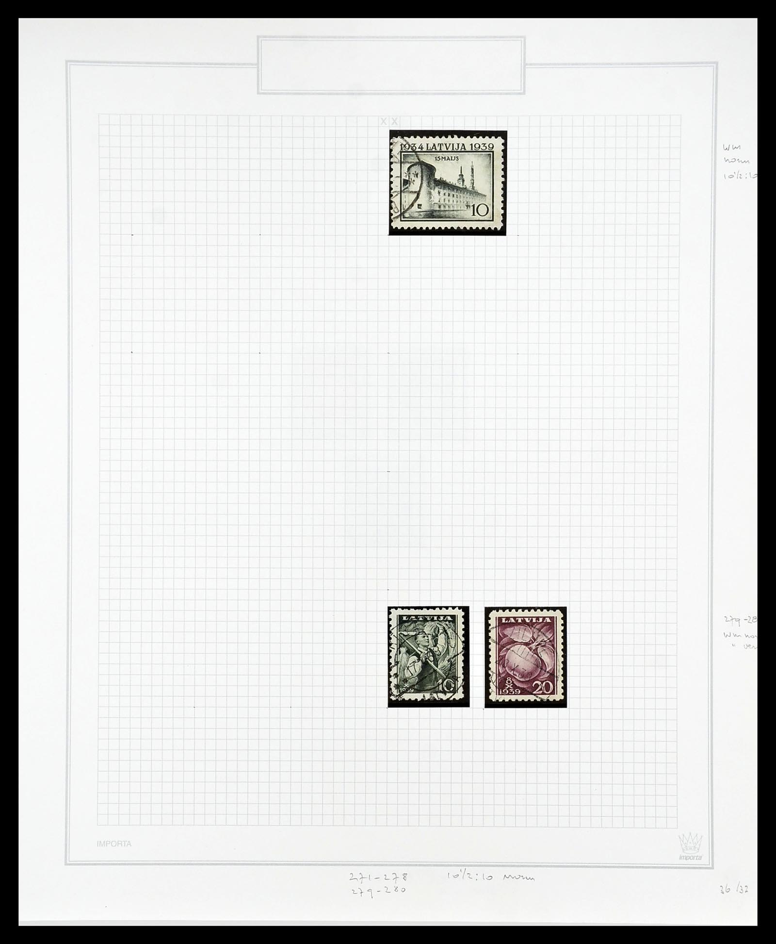 34609 060 - Postzegelverzameling 34609 Baltische Staten 1918-1990.