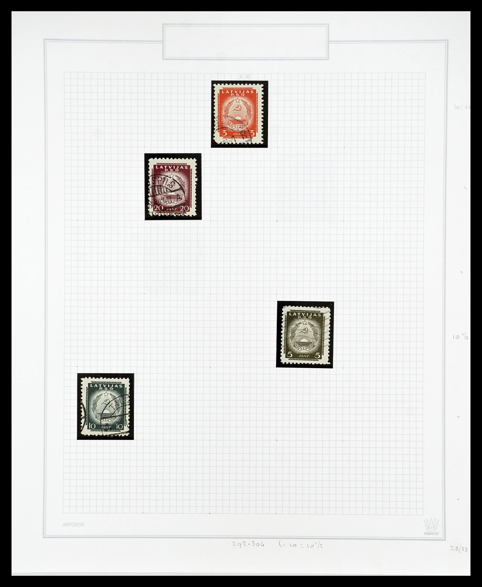 34609 063 - Postzegelverzameling 34609 Baltische Staten 1918-1990.