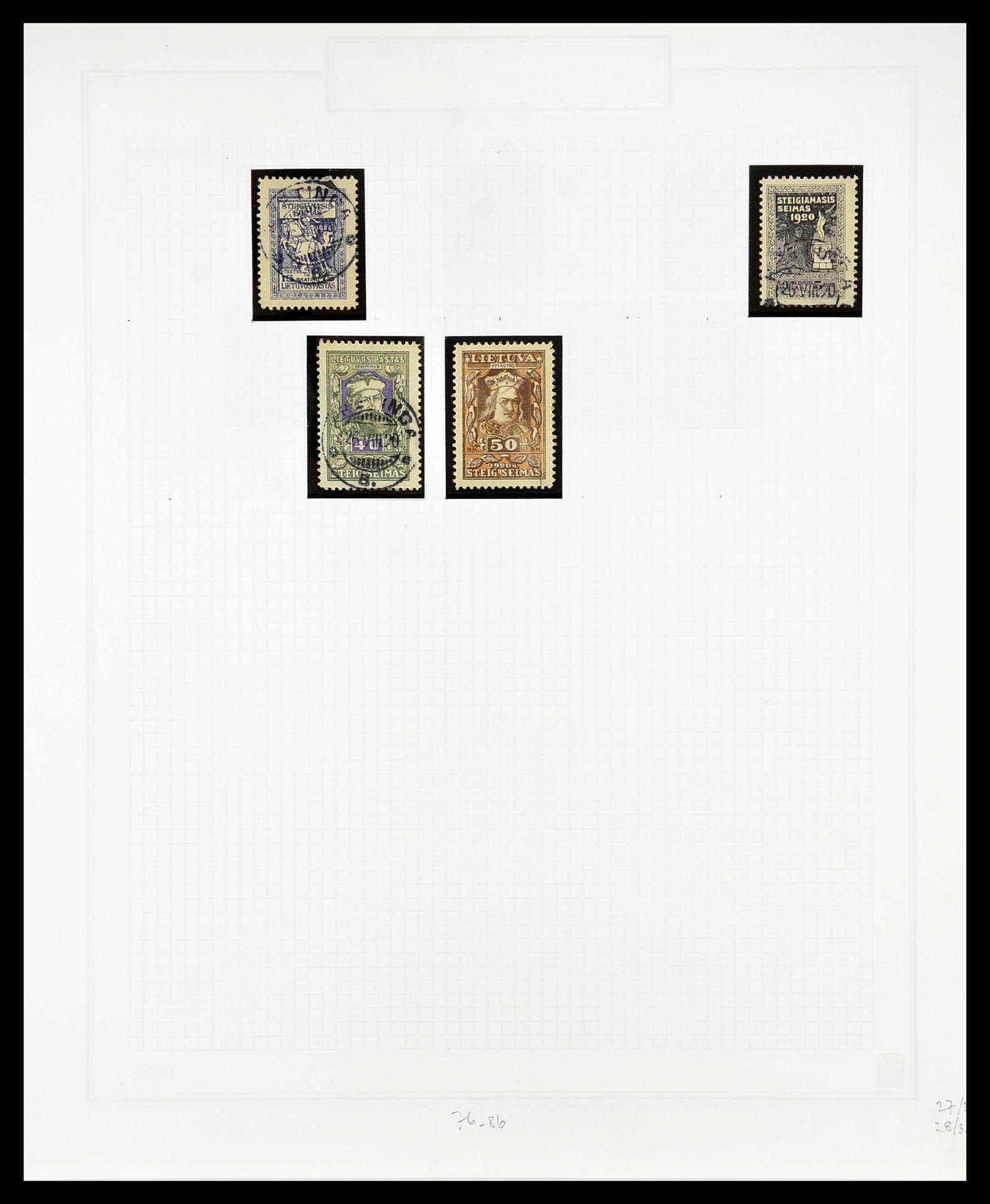 34609 072 - Postzegelverzameling 34609 Baltische Staten 1918-1990.