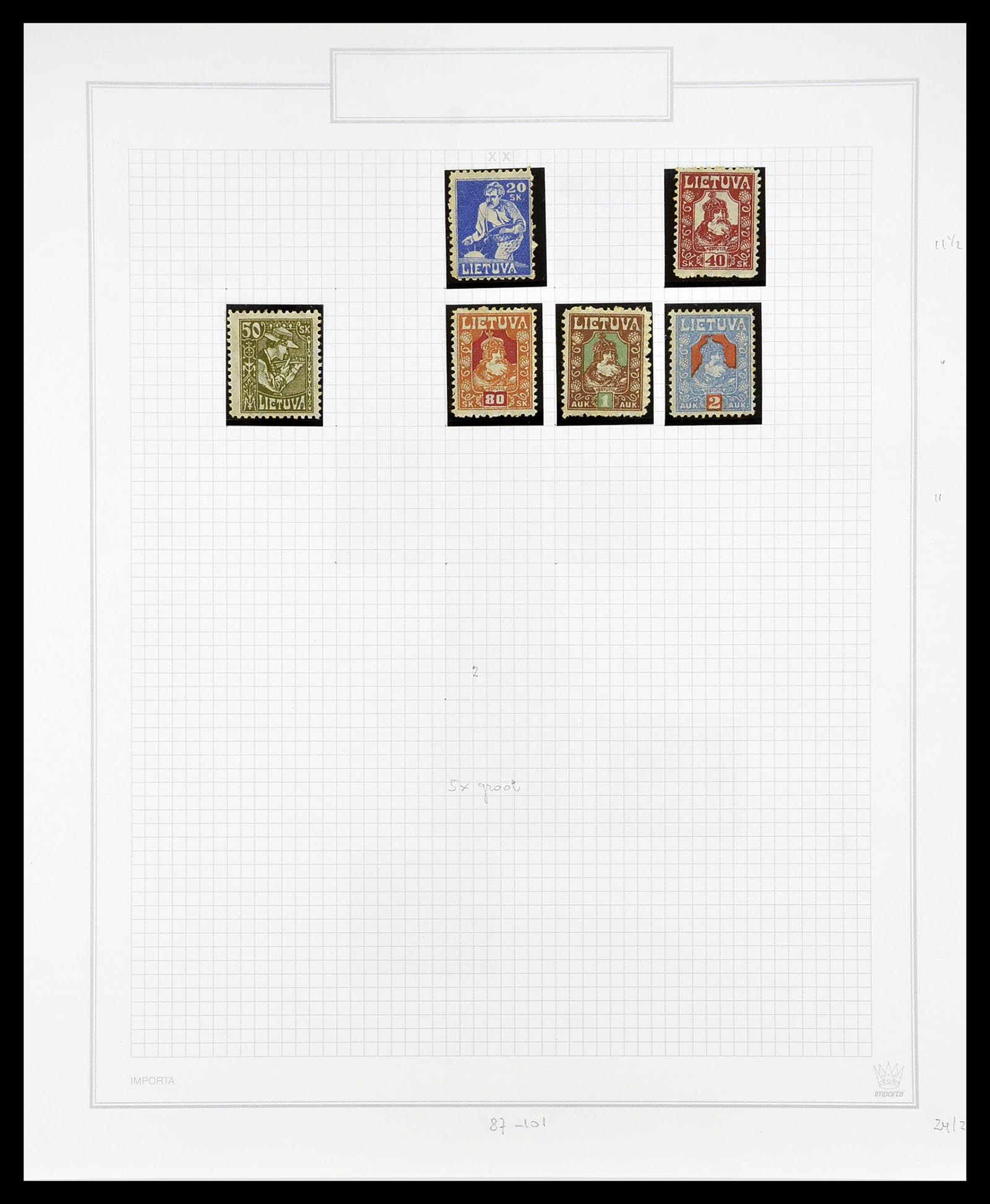 34609 073 - Postzegelverzameling 34609 Baltische Staten 1918-1990.