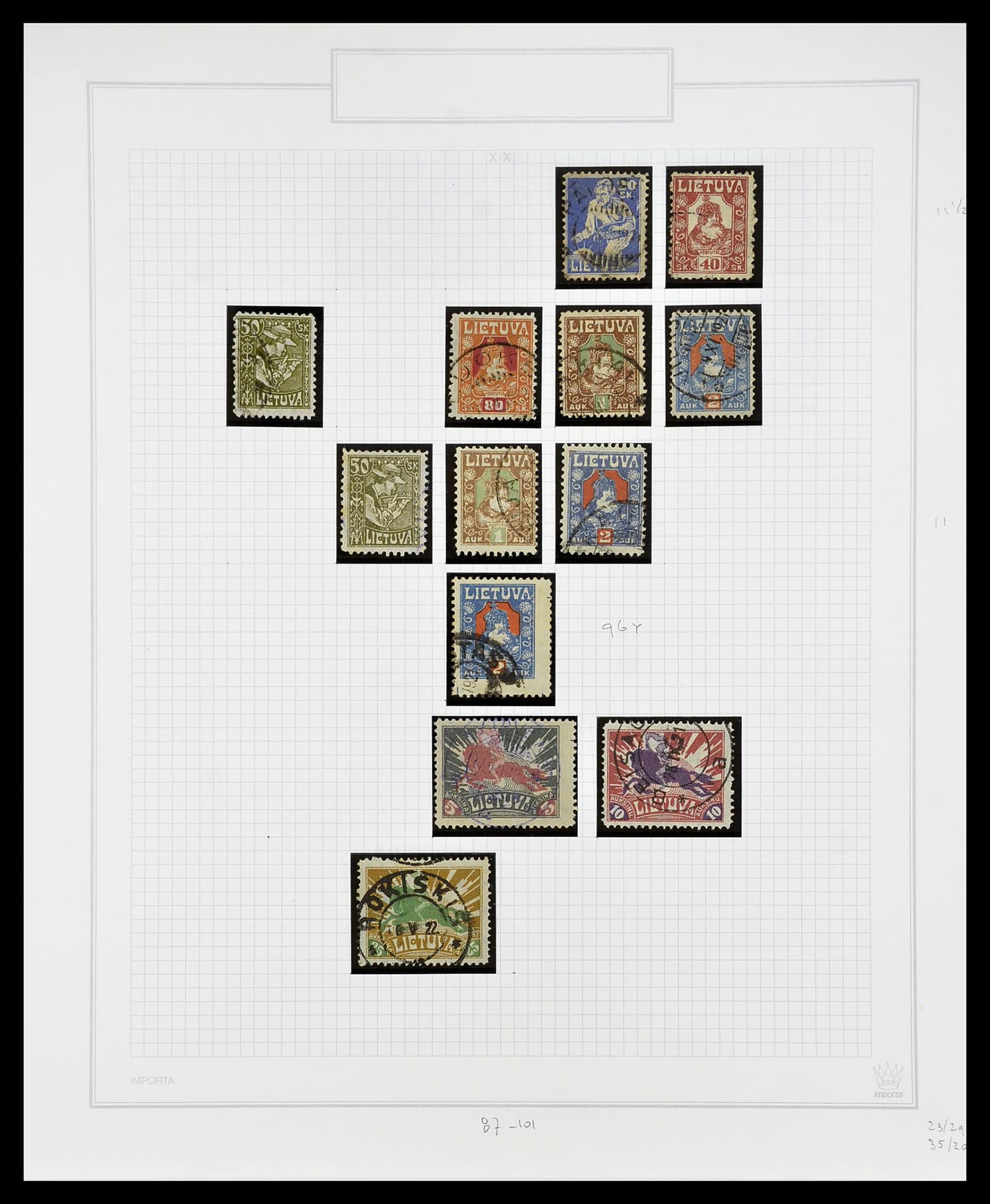 34609 074 - Postzegelverzameling 34609 Baltische Staten 1918-1990.