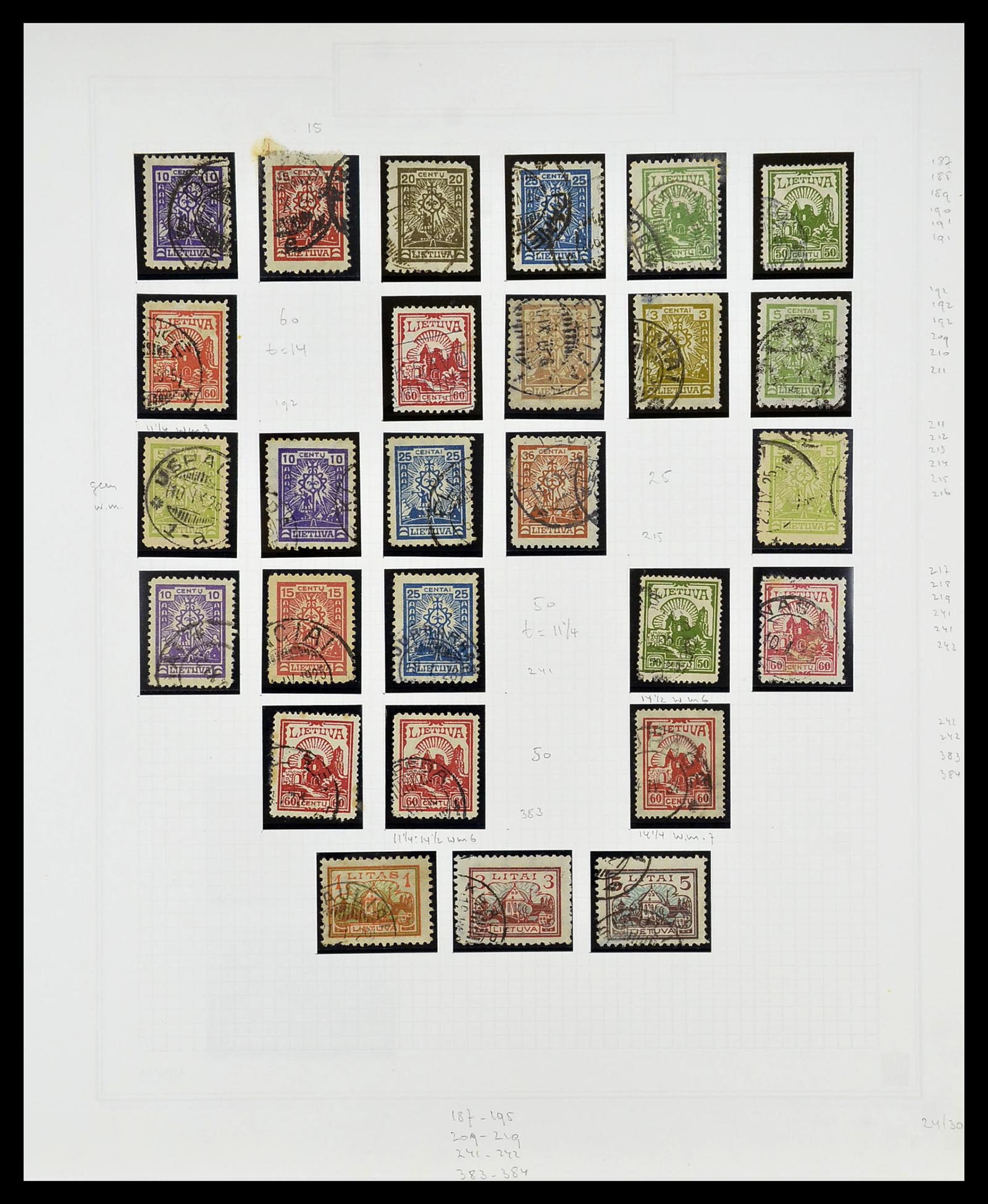 34609 080 - Postzegelverzameling 34609 Baltische Staten 1918-1990.