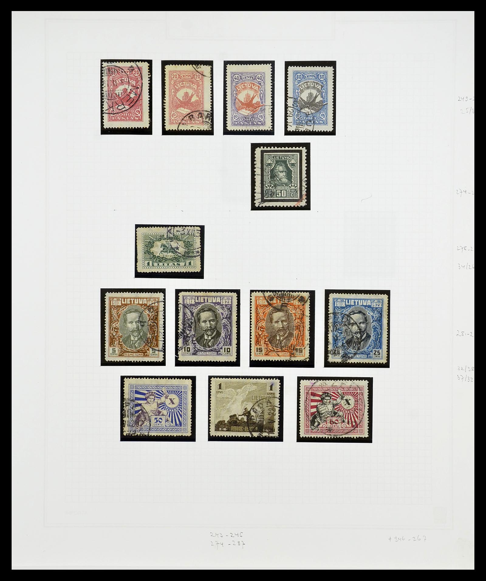 34609 082 - Postzegelverzameling 34609 Baltische Staten 1918-1990.