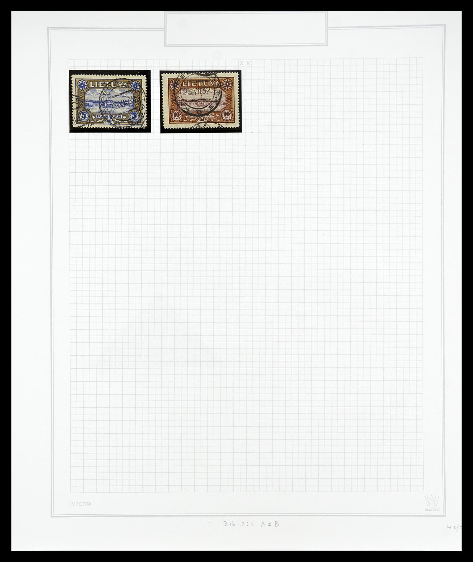 34609 087 - Postzegelverzameling 34609 Baltische Staten 1918-1990.