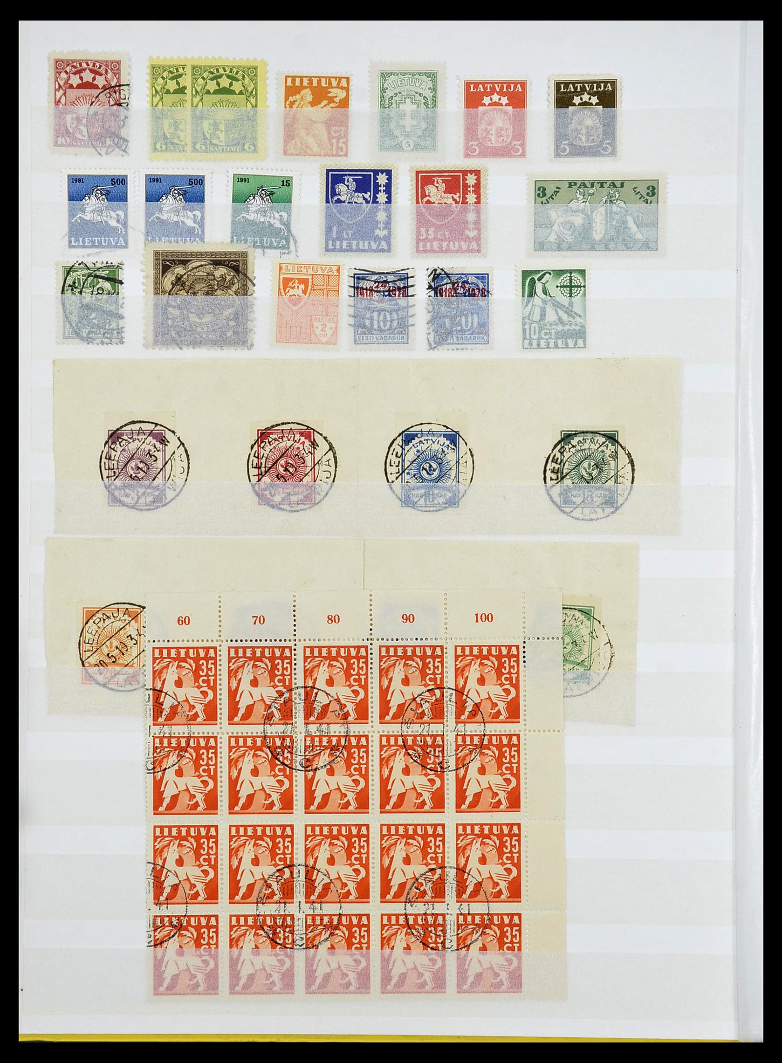 34609 107 - Postzegelverzameling 34609 Baltische Staten 1918-1990.