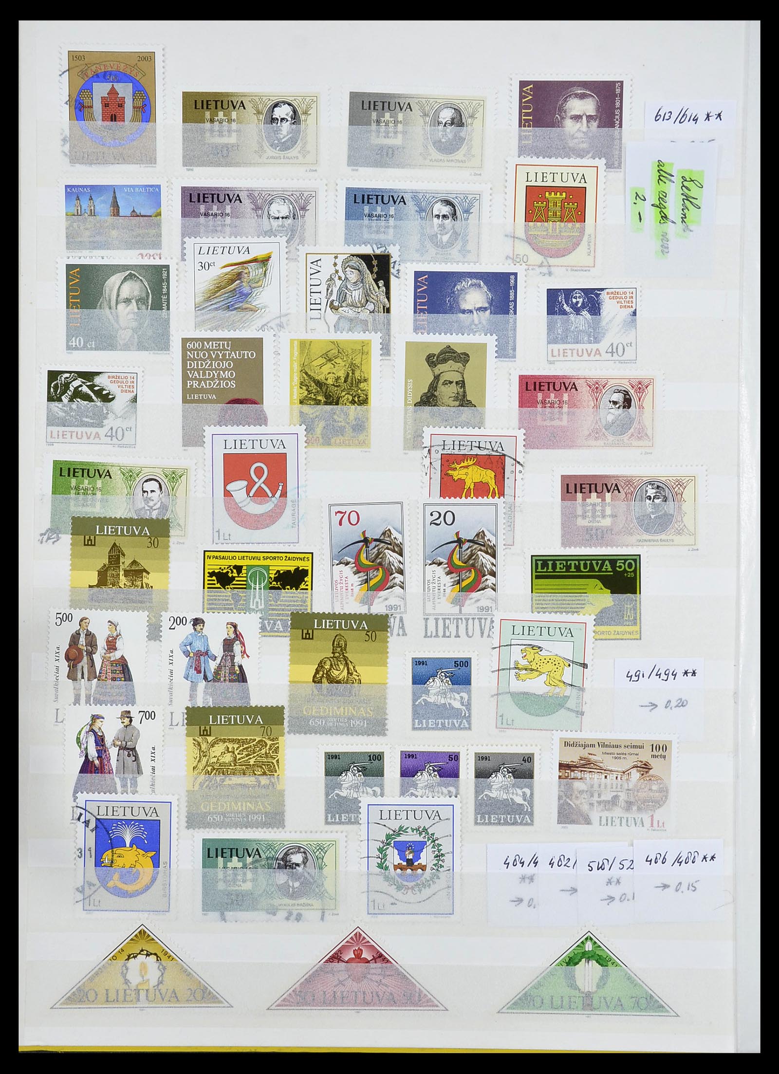 34609 111 - Postzegelverzameling 34609 Baltische Staten 1918-1990.