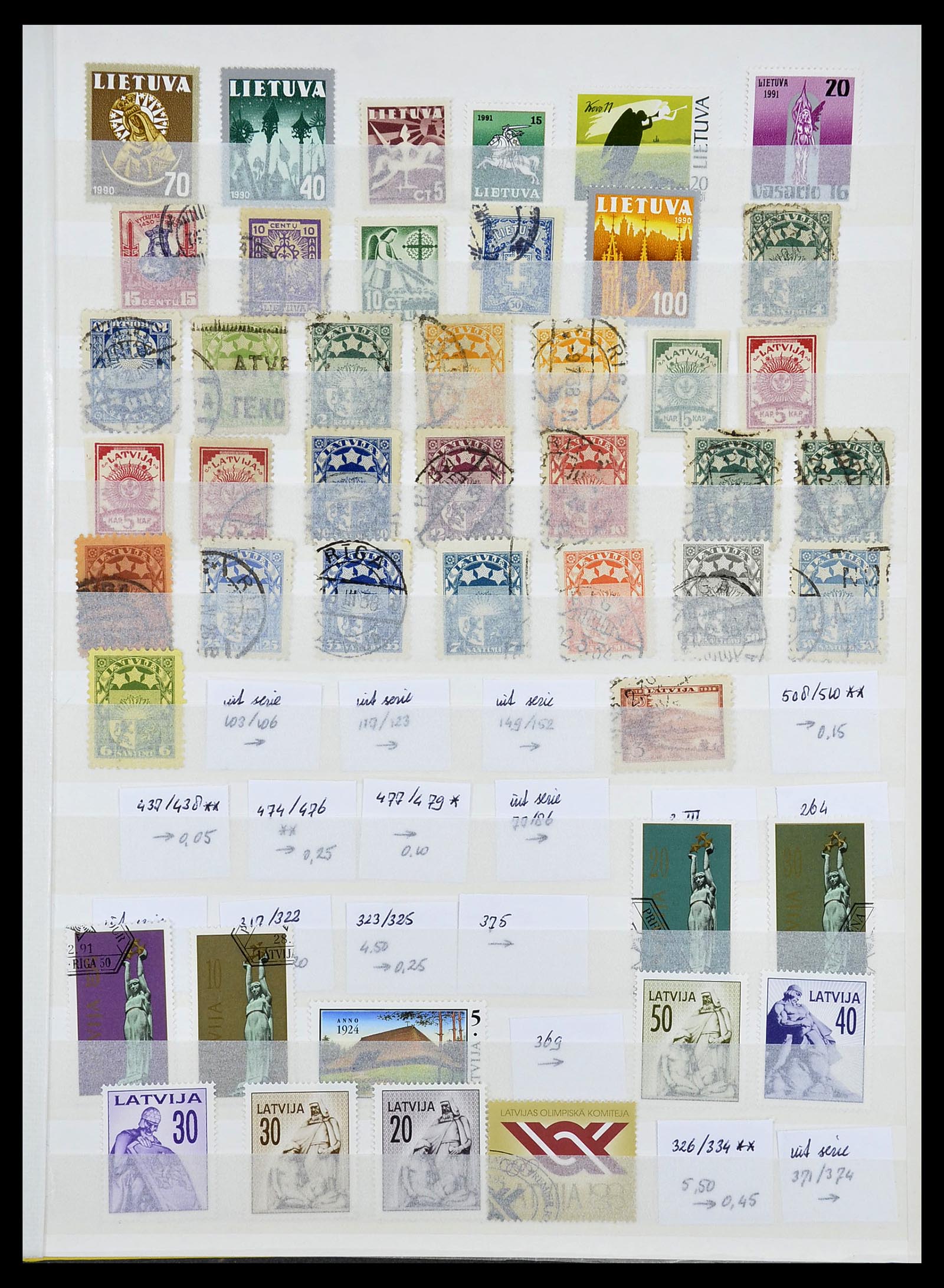 34609 112 - Postzegelverzameling 34609 Baltische Staten 1918-1990.