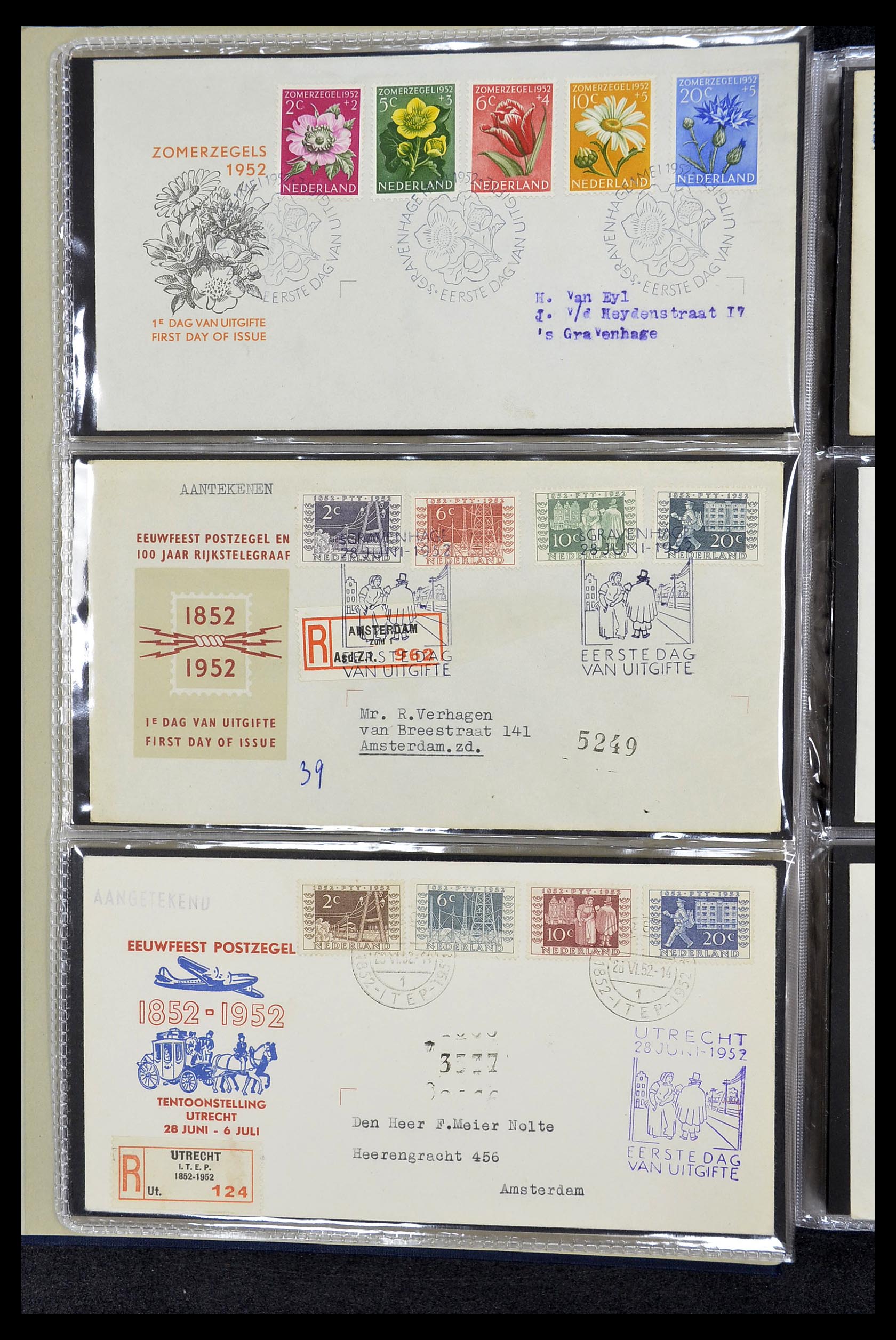 34610 004 - Stamp Collection 34610 Netherlands FDC's 1950-1977.