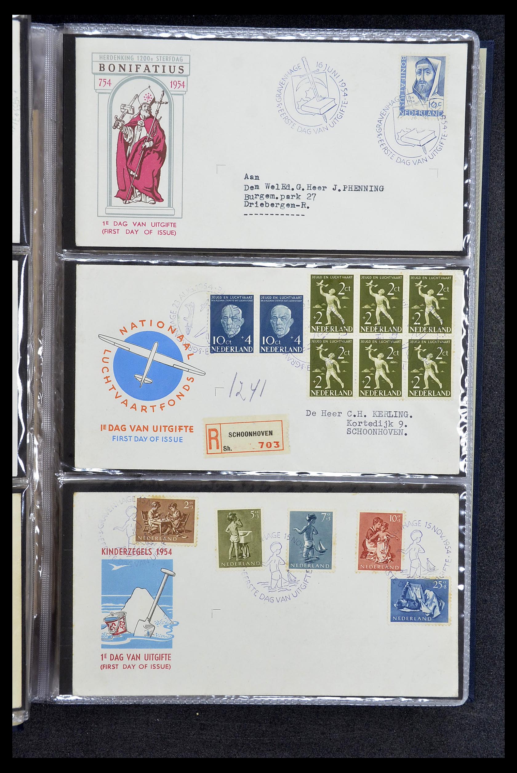 34610 007 - Stamp Collection 34610 Netherlands FDC's 1950-1977.
