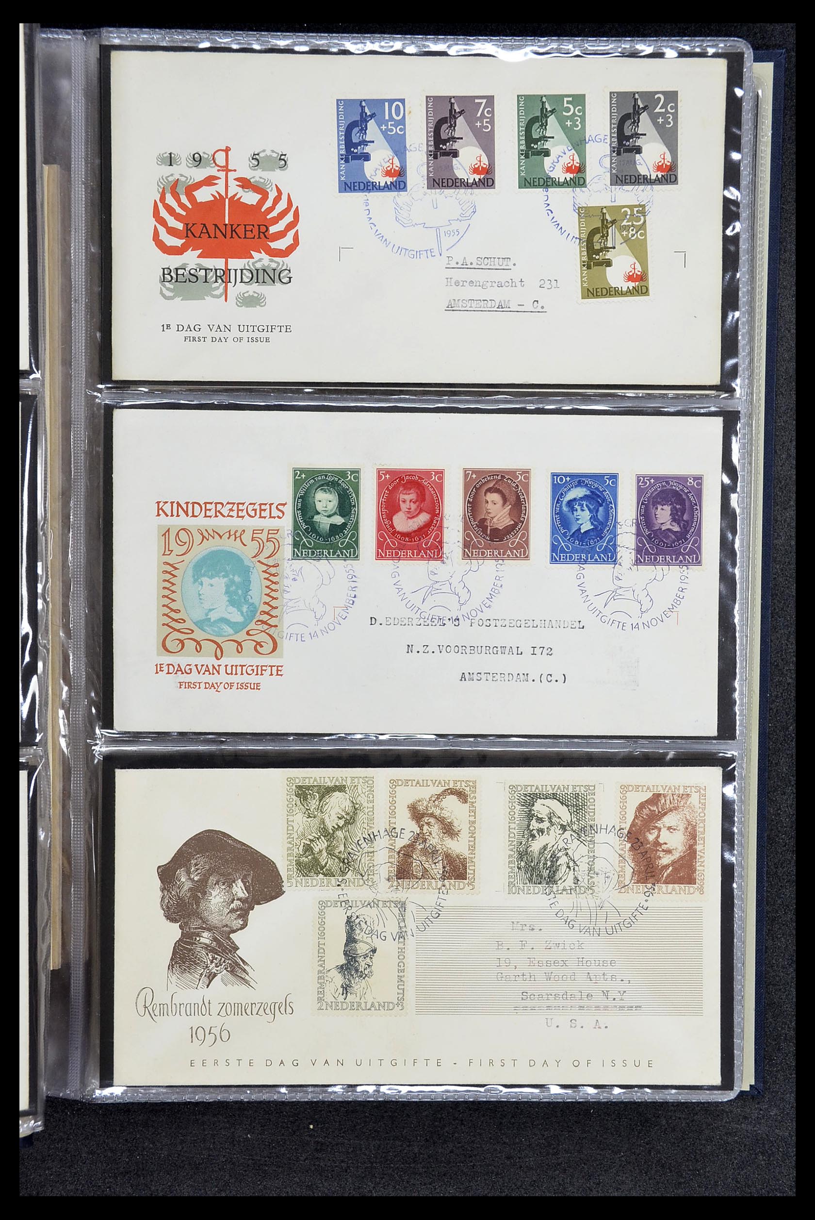 34610 009 - Stamp Collection 34610 Netherlands FDC's 1950-1977.