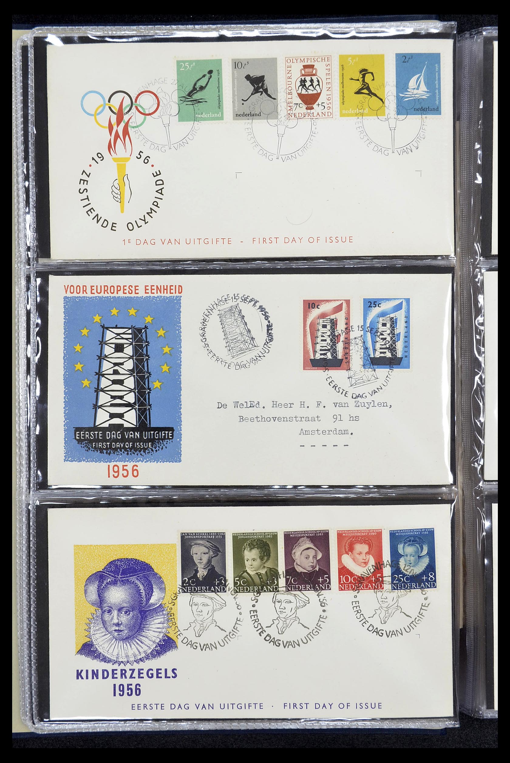 34610 010 - Stamp Collection 34610 Netherlands FDC's 1950-1977.