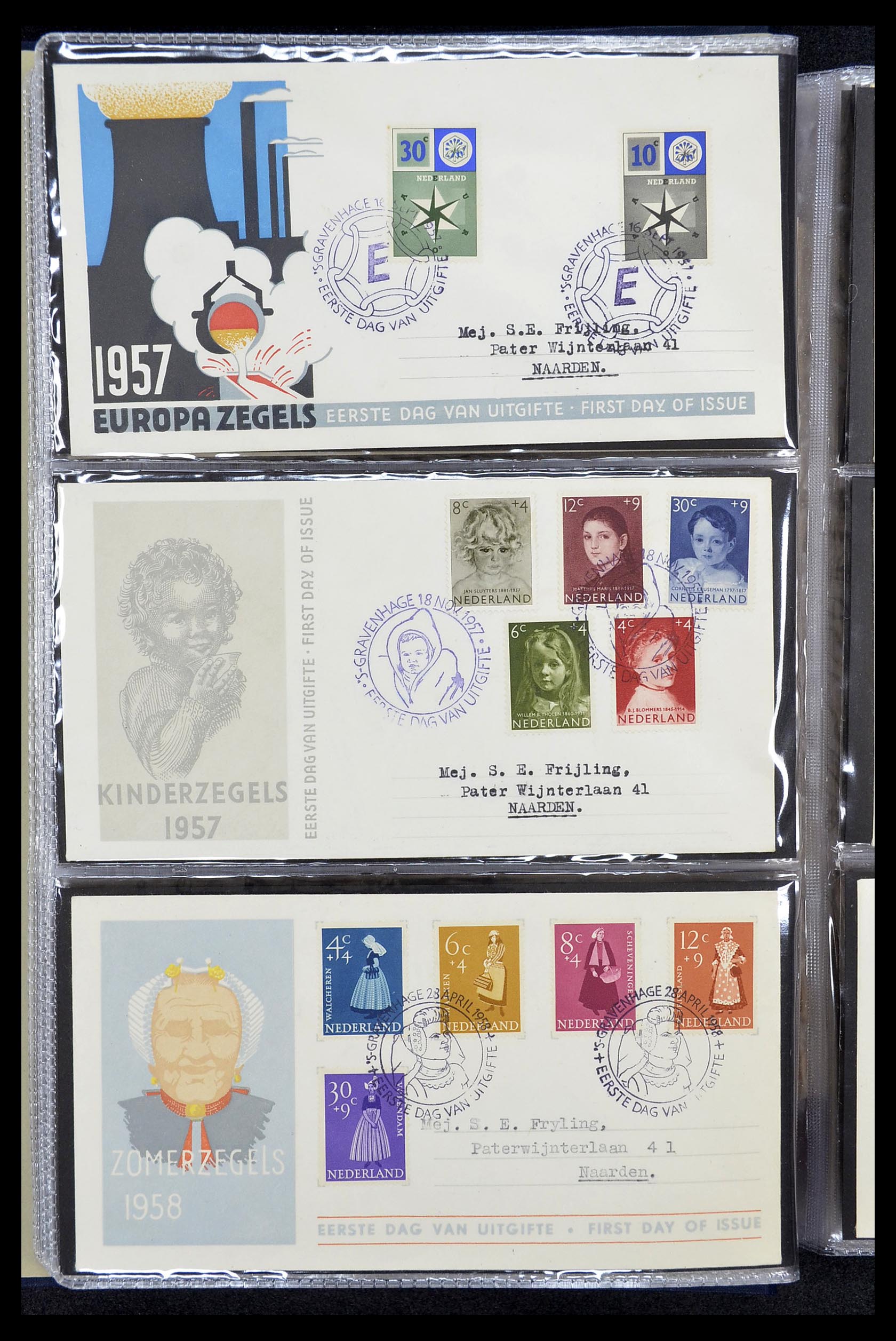 34610 012 - Stamp Collection 34610 Netherlands FDC's 1950-1977.