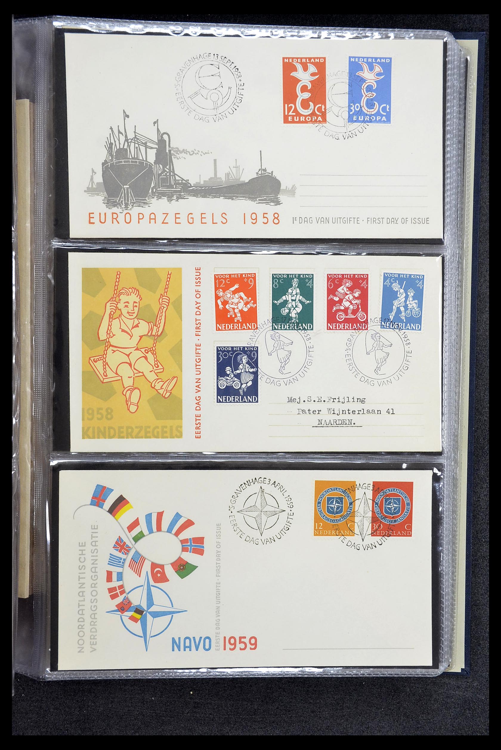 34610 013 - Stamp Collection 34610 Netherlands FDC's 1950-1977.