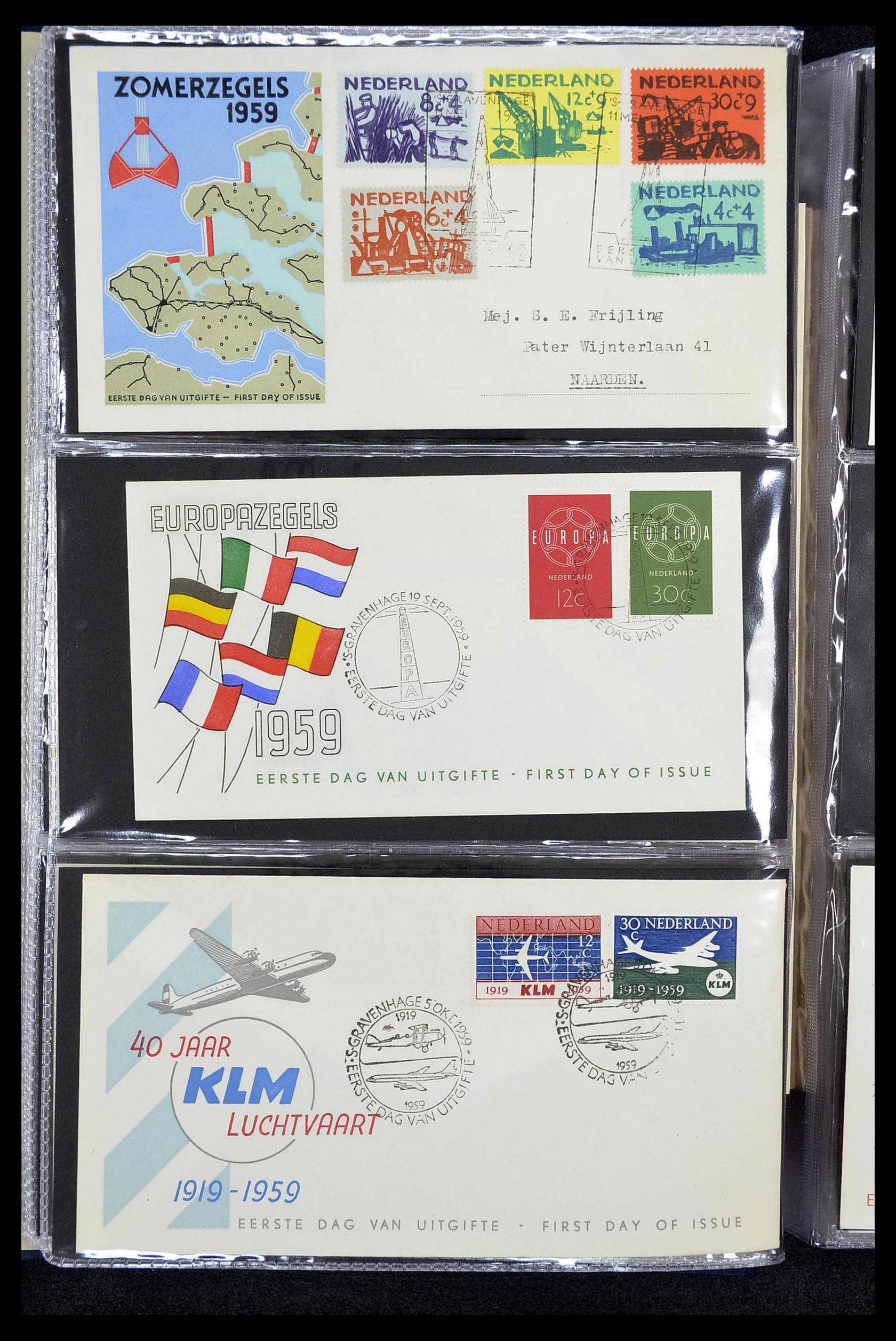 34610 014 - Stamp Collection 34610 Netherlands FDC's 1950-1977.