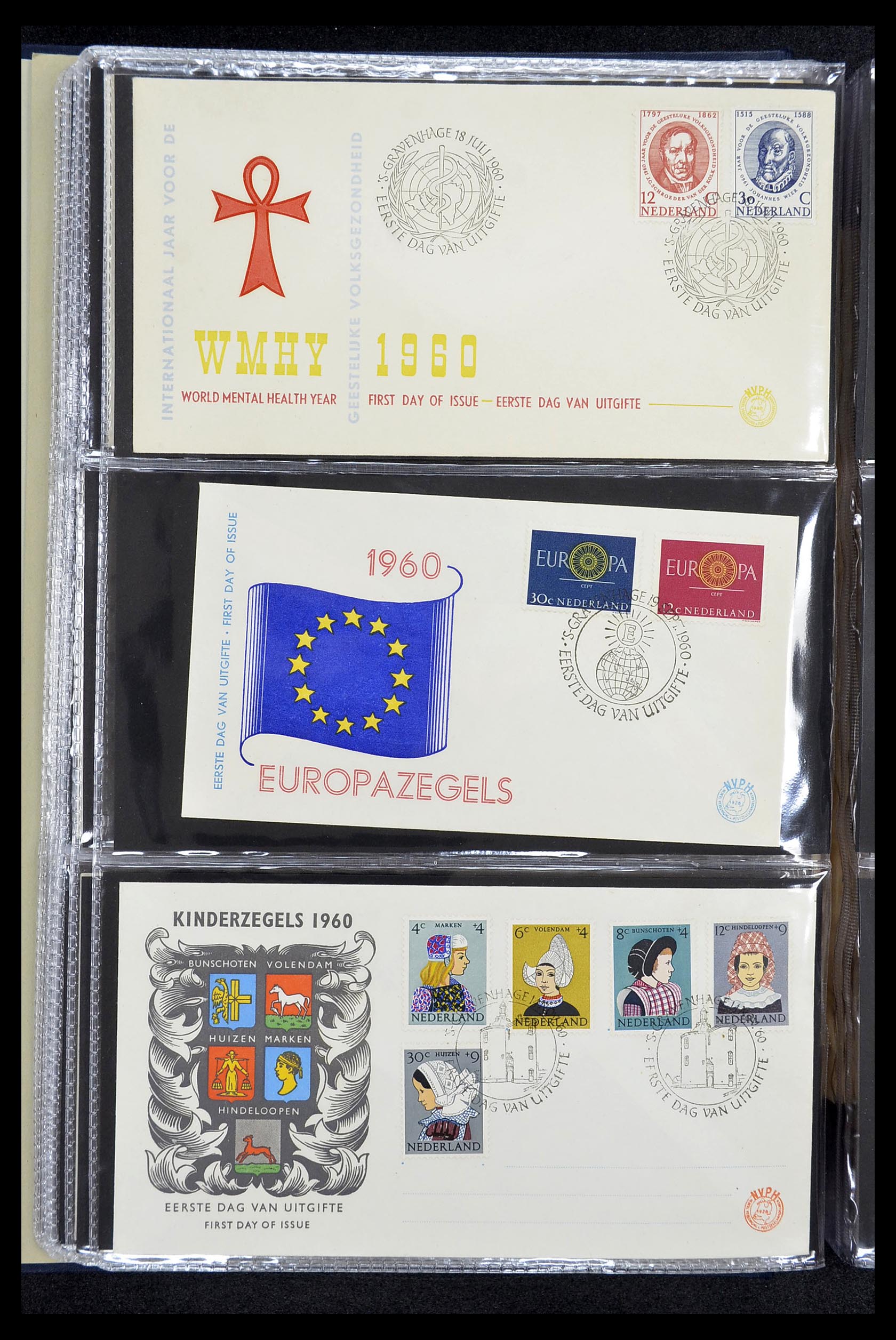 34610 016 - Stamp Collection 34610 Netherlands FDC's 1950-1977.