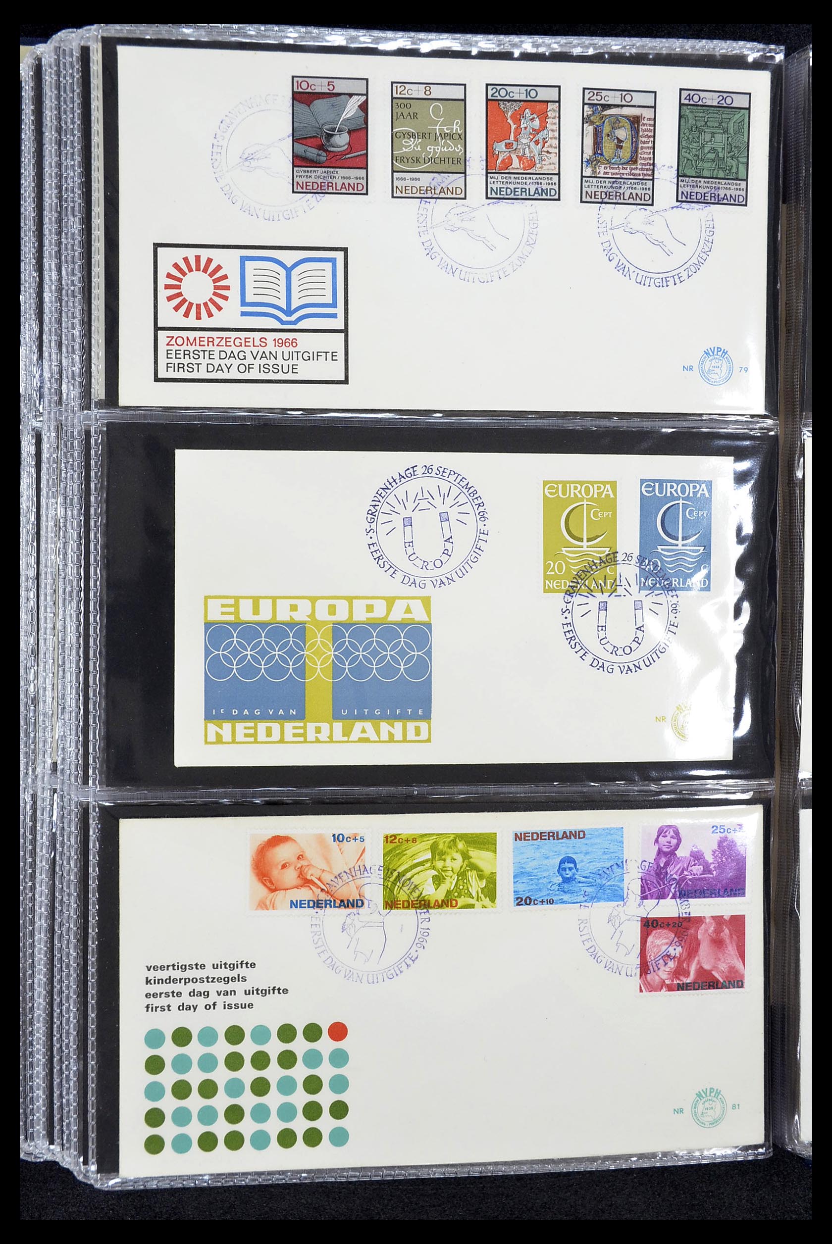 34610 028 - Stamp Collection 34610 Netherlands FDC's 1950-1977.