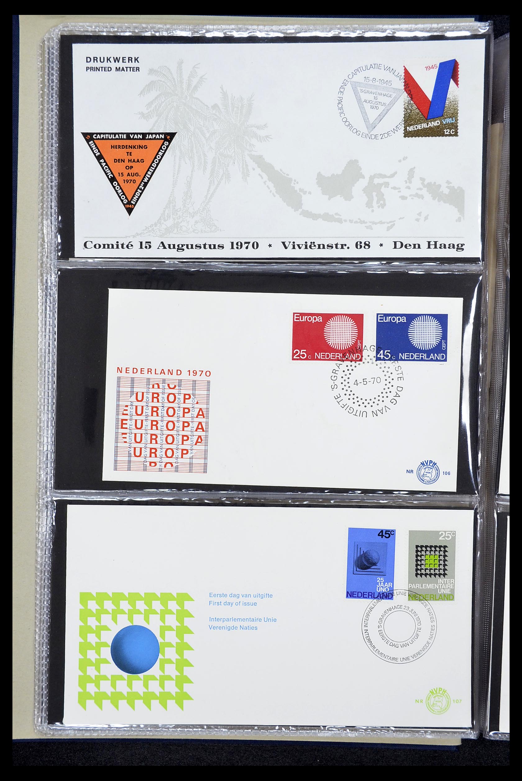 34610 055 - Stamp Collection 34610 Netherlands FDC's 1950-1977.