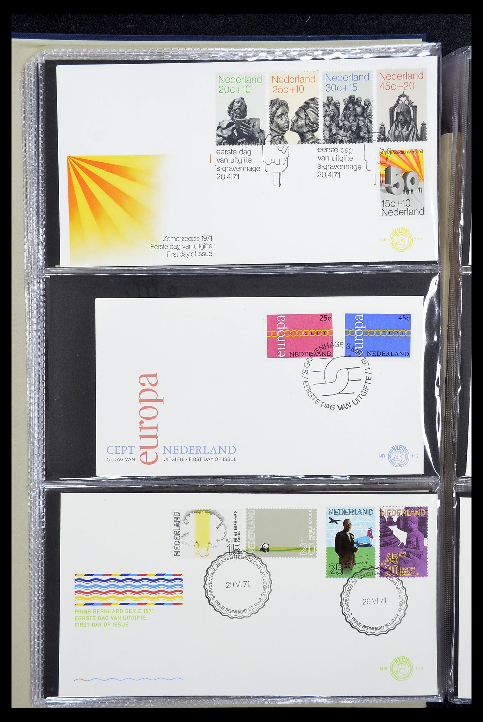34610 057 - Stamp Collection 34610 Netherlands FDC's 1950-1977.