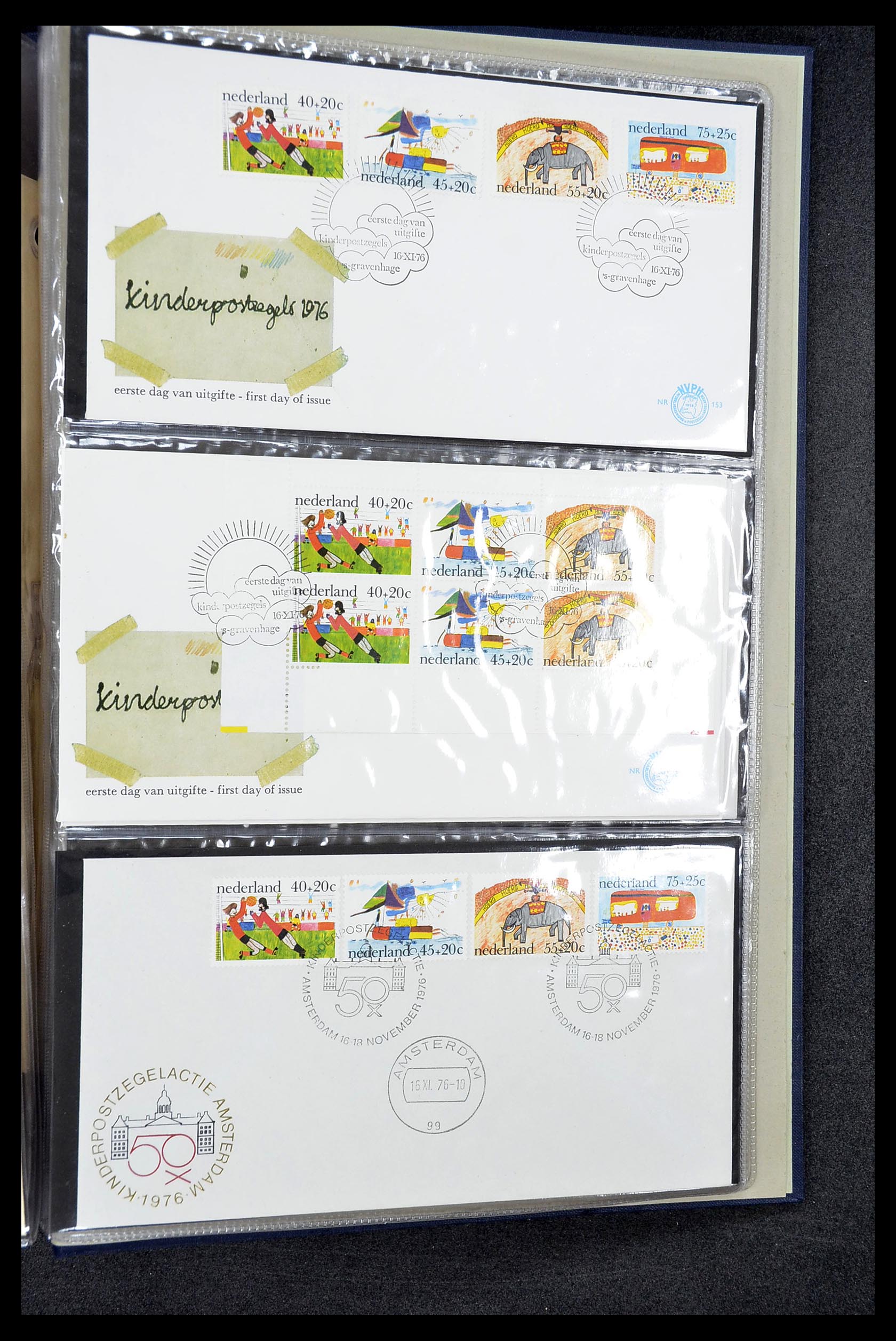 34610 084 - Stamp Collection 34610 Netherlands FDC's 1950-1977.