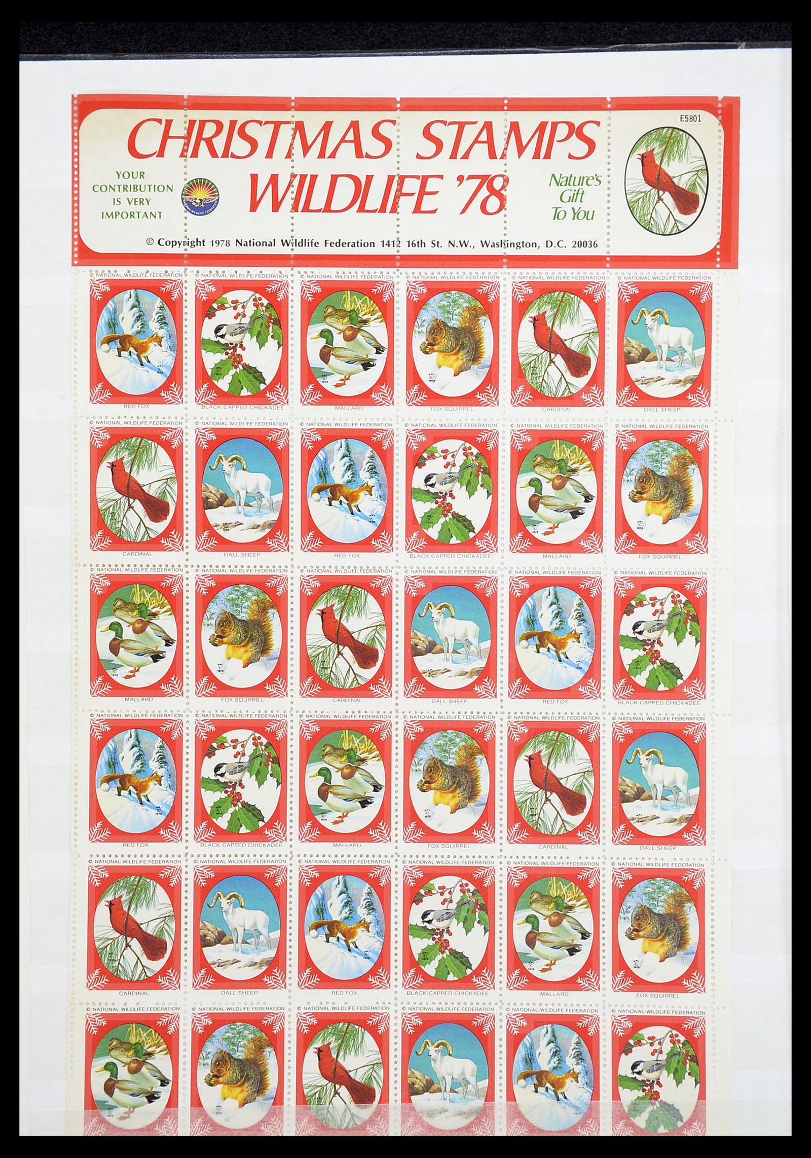 34611 012 - Postzegelverzameling 34611 Motief dieren 1960-2000.