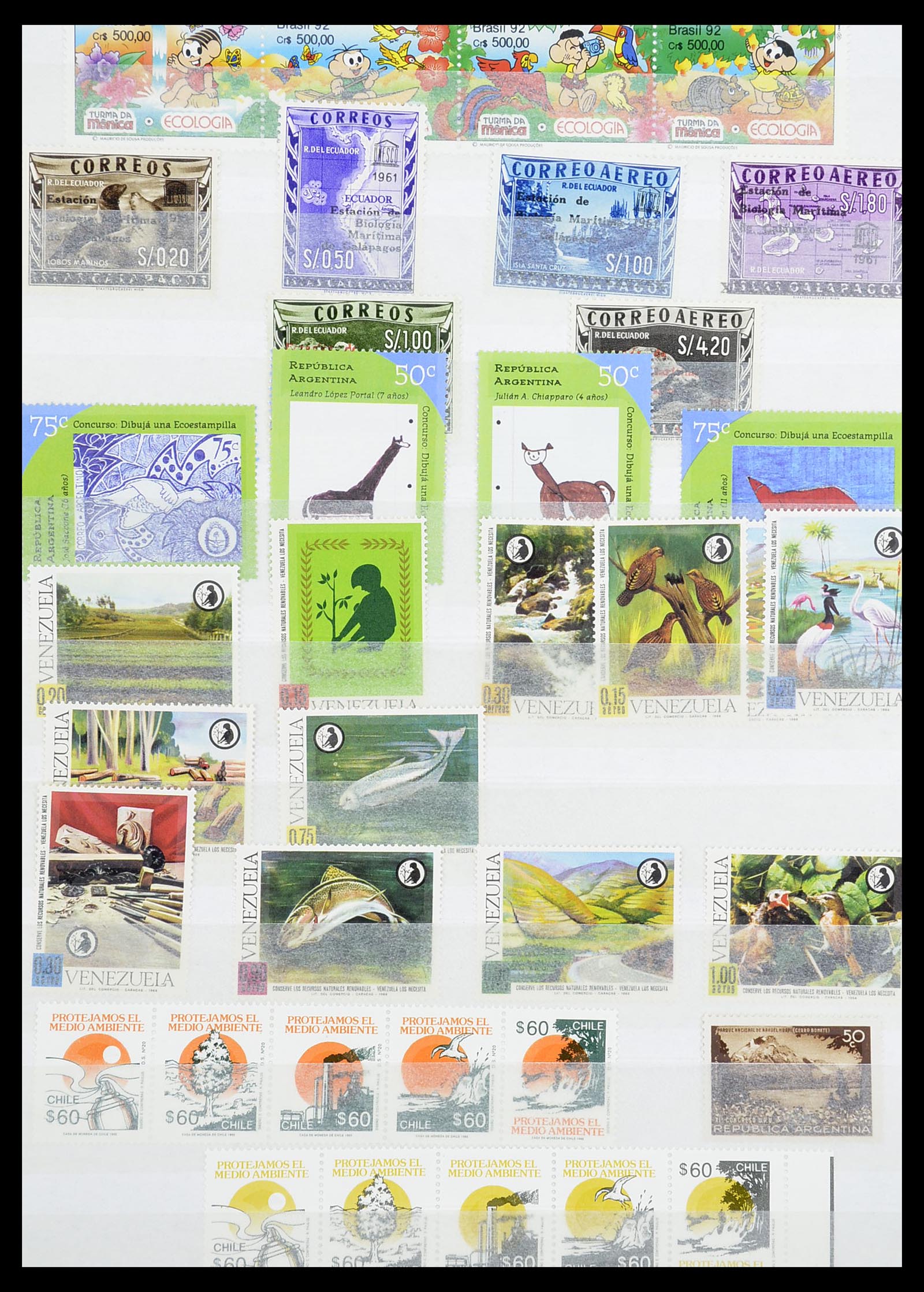 34611 014 - Postzegelverzameling 34611 Motief dieren 1960-2000.