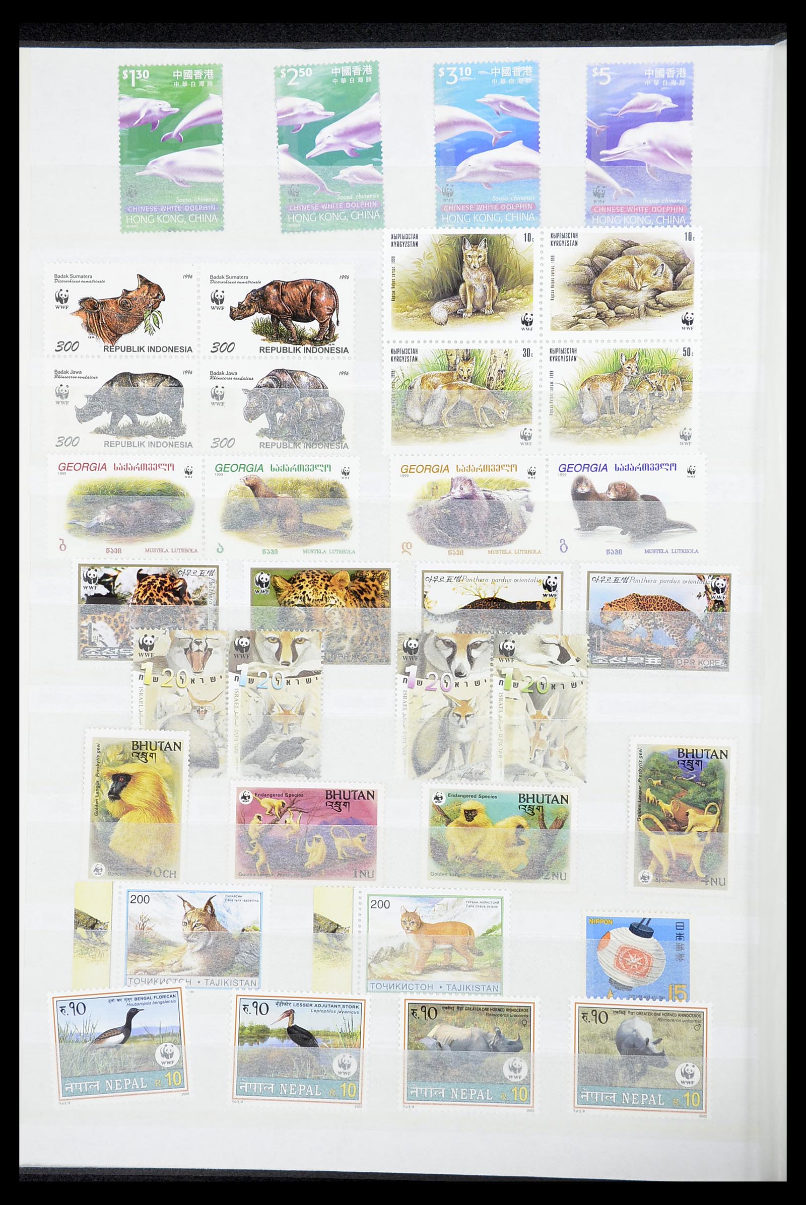 34611 038 - Postzegelverzameling 34611 Motief dieren 1960-2000.