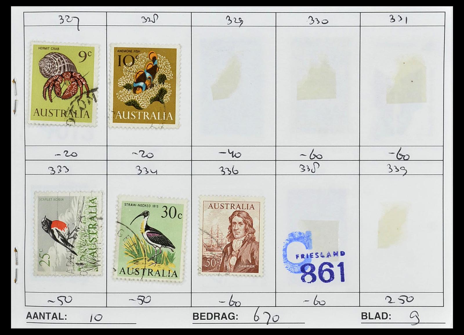 34612 0002 - Stamp Collection 34612 Wereld rondzendboekjes.